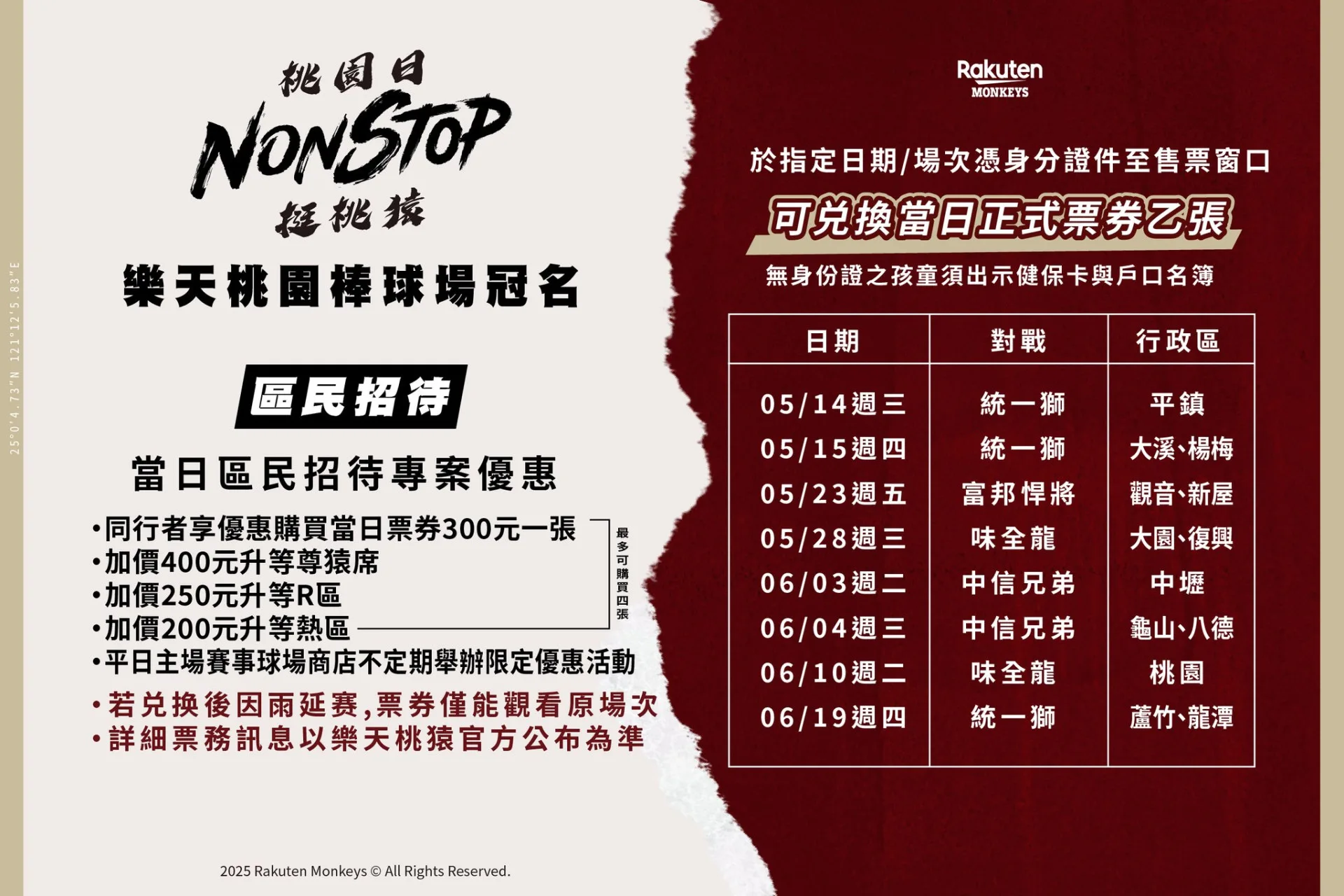 桃園人最期待的年度盛事「樂天桃園日」即將登場！Rakuten Monkeys提供