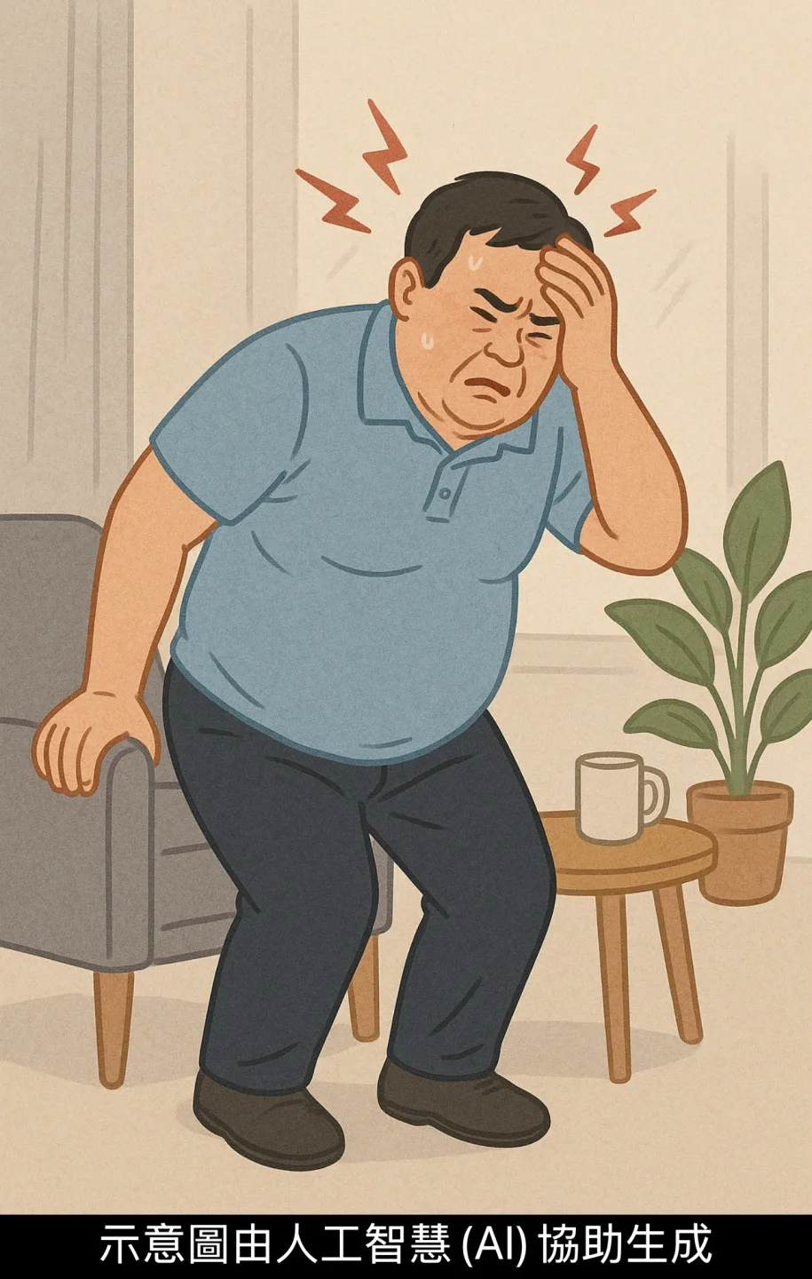 突站起頭暈恐是姿勢性高血壓　醫：肥胖族群要當心