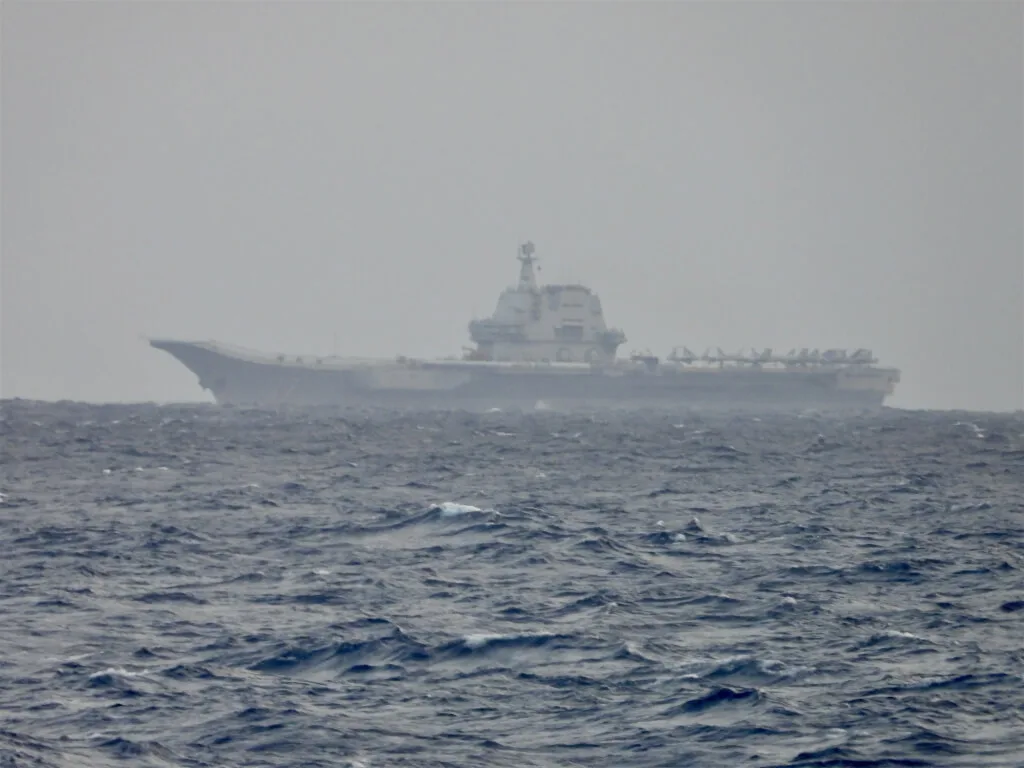 中共海軍山東艦。國防部提供
