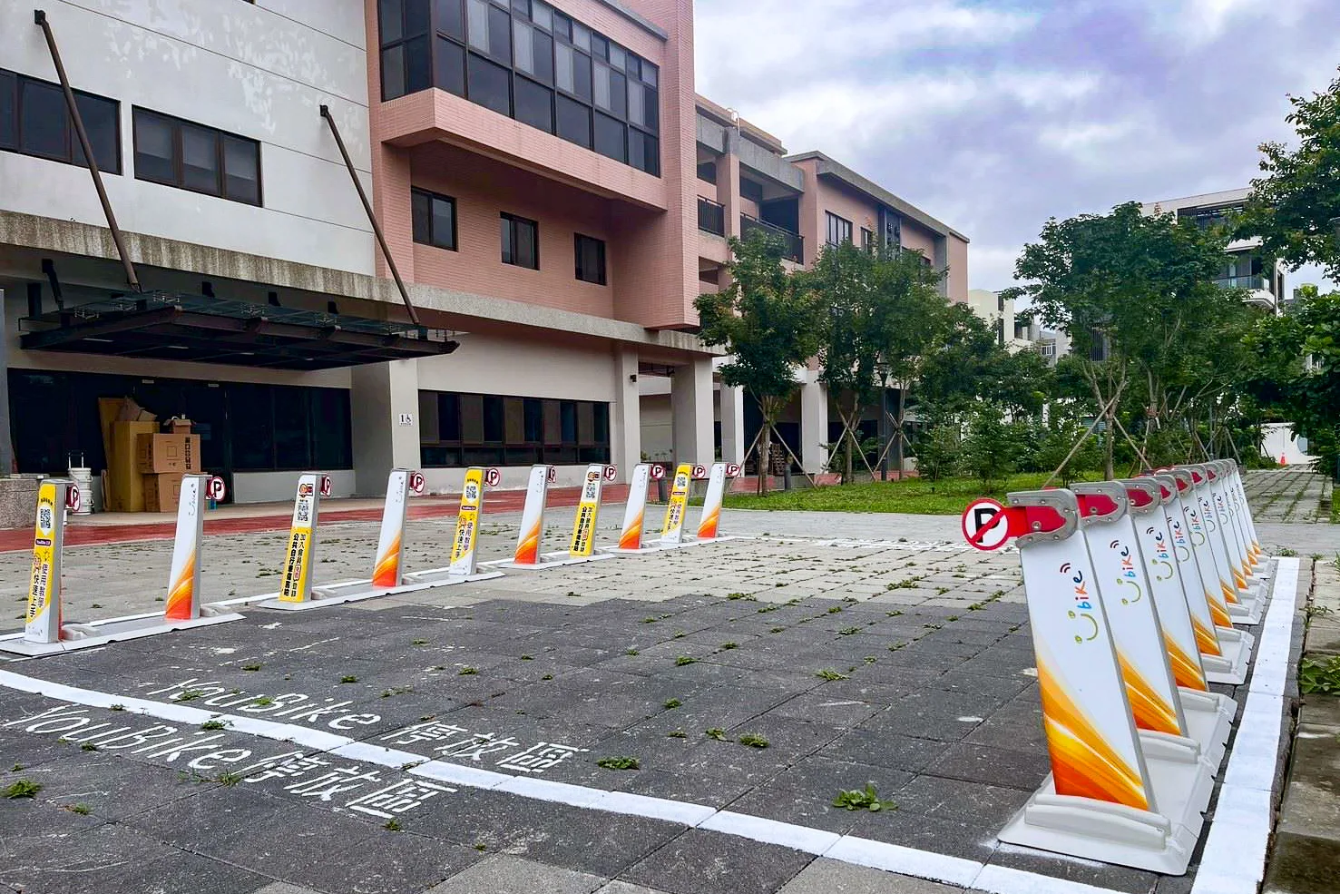 芎林鄉公所未來設置的Youbike站點。新竹縣政府提供