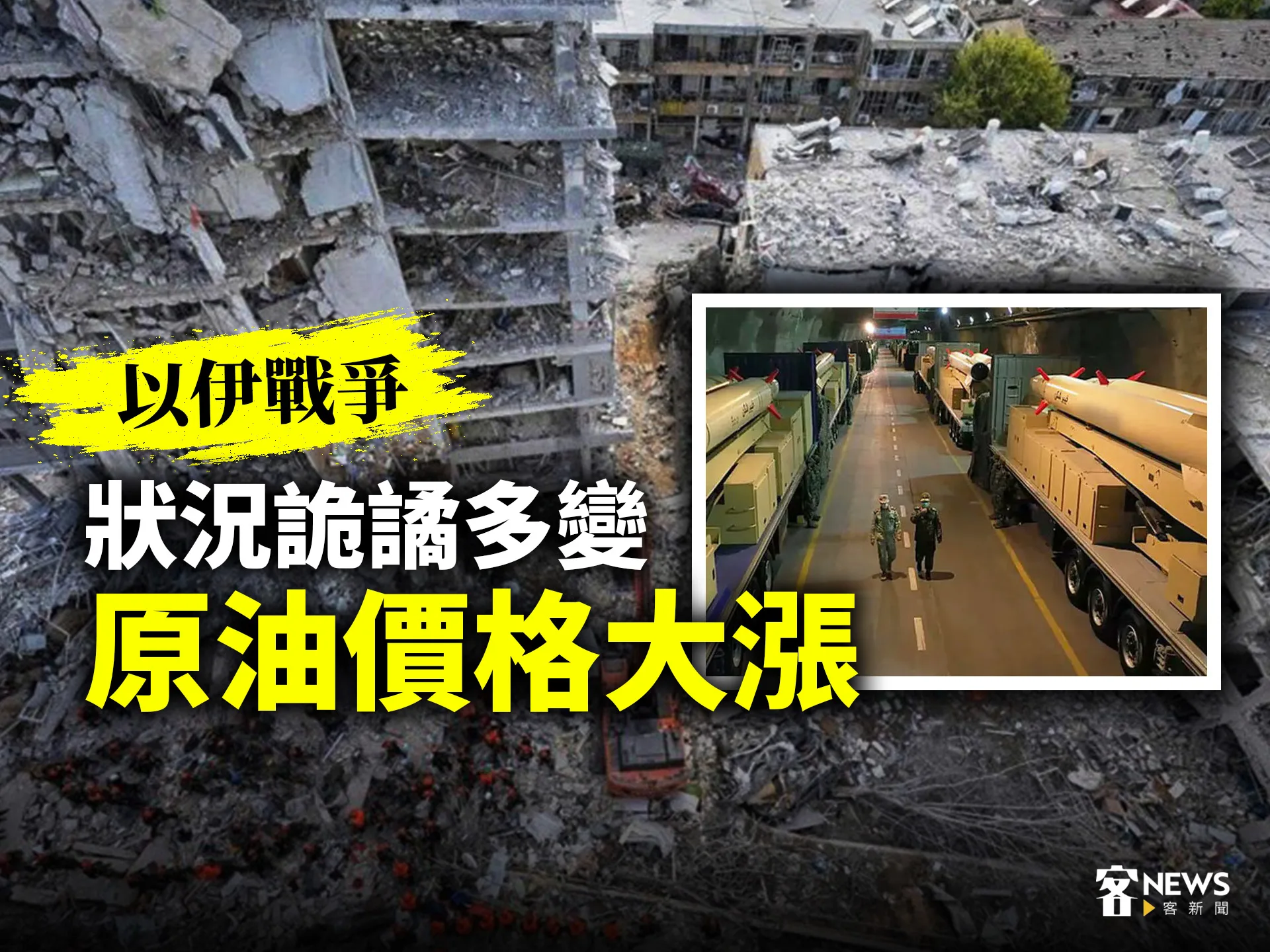 以伊戰爭／狀況詭譎多變　原油價格大漲