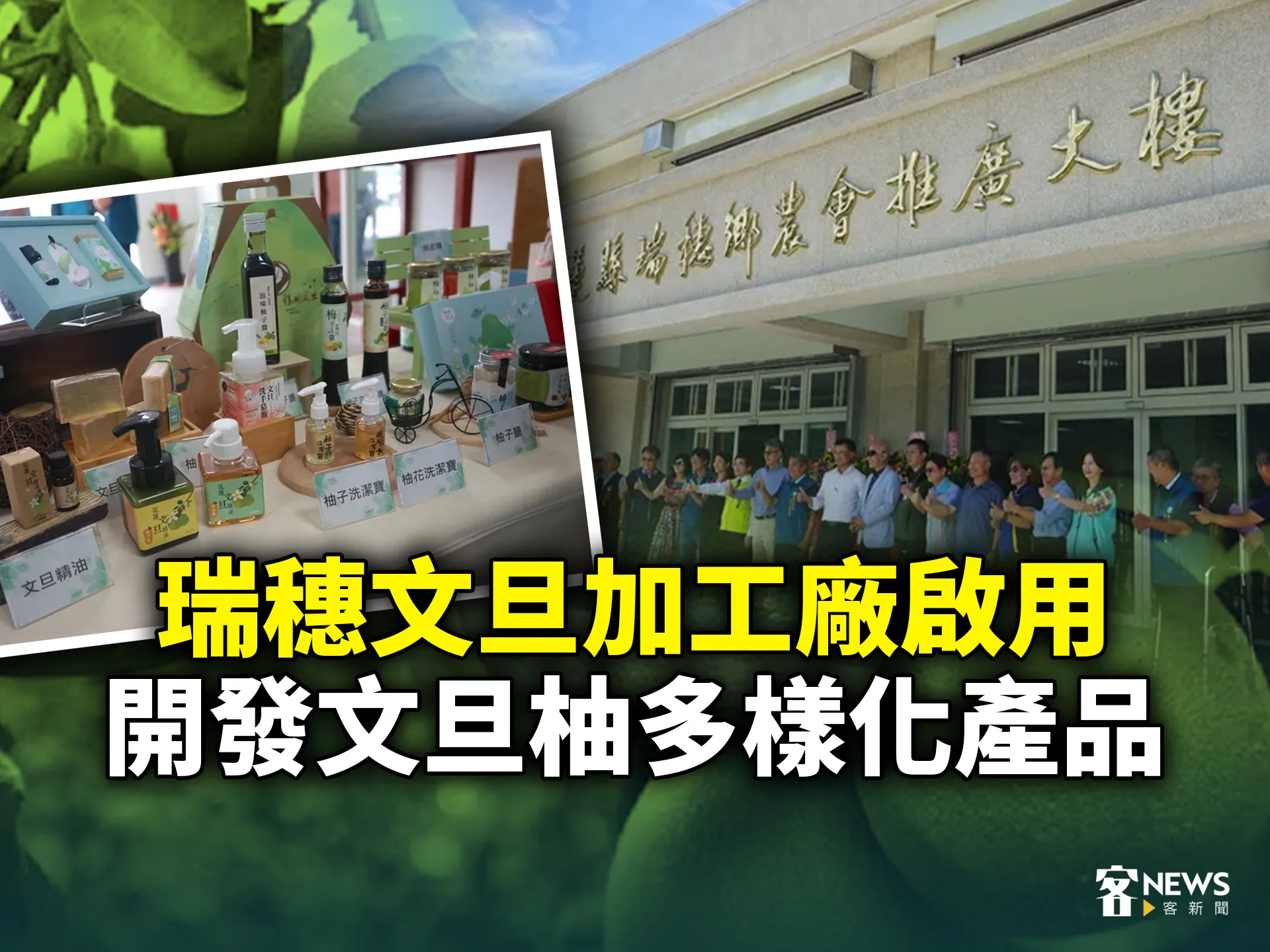 瑞穗文旦加工廠啟用　開發文旦柚多樣化產品