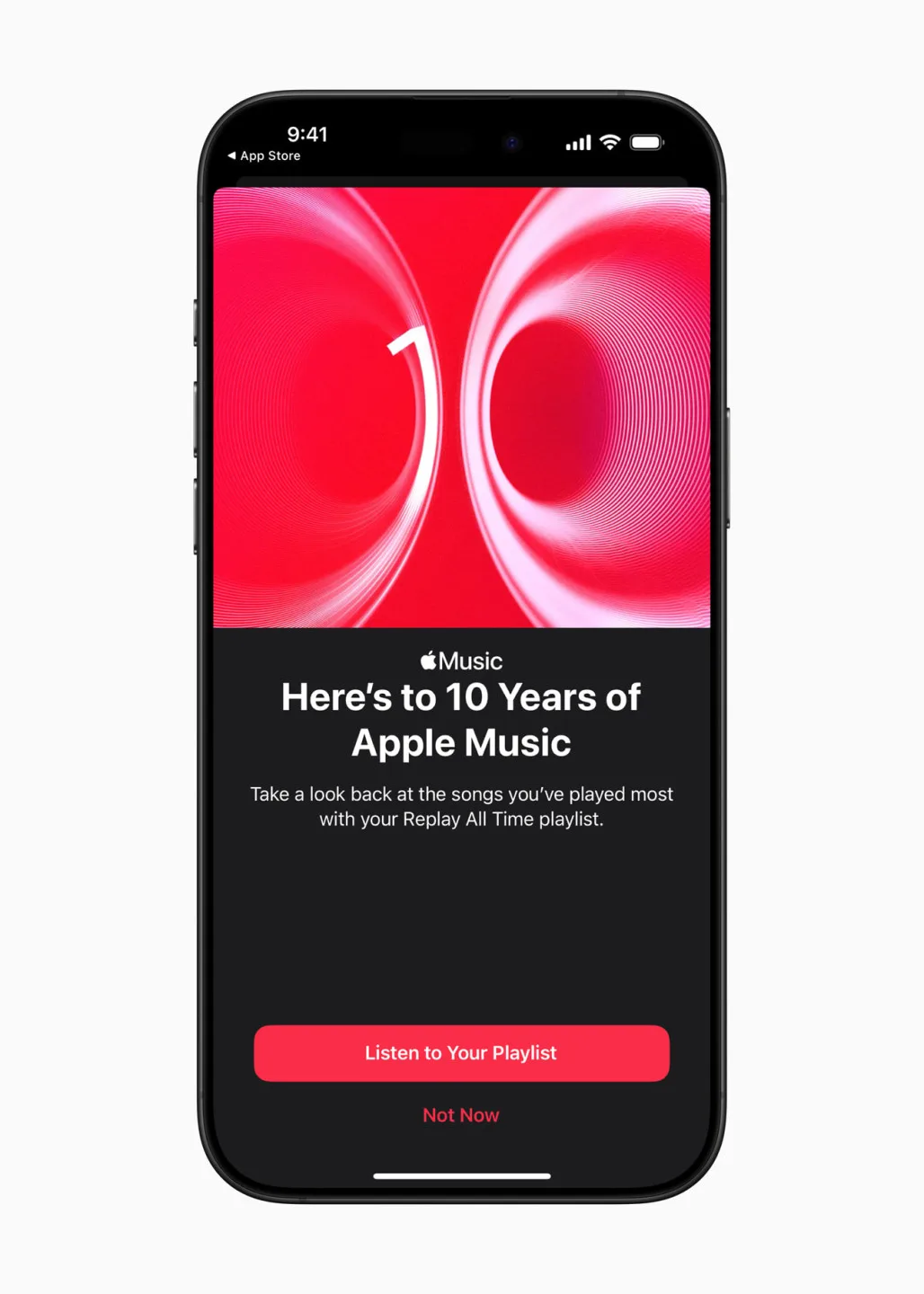 Apple Music 亦將推出年度「音樂回憶」體驗的特別版本「Replay All Time」，讓聽眾回顧自己加入 Apple Music 以來播放次數最多的歌曲。翻攝自Apple Newsroom