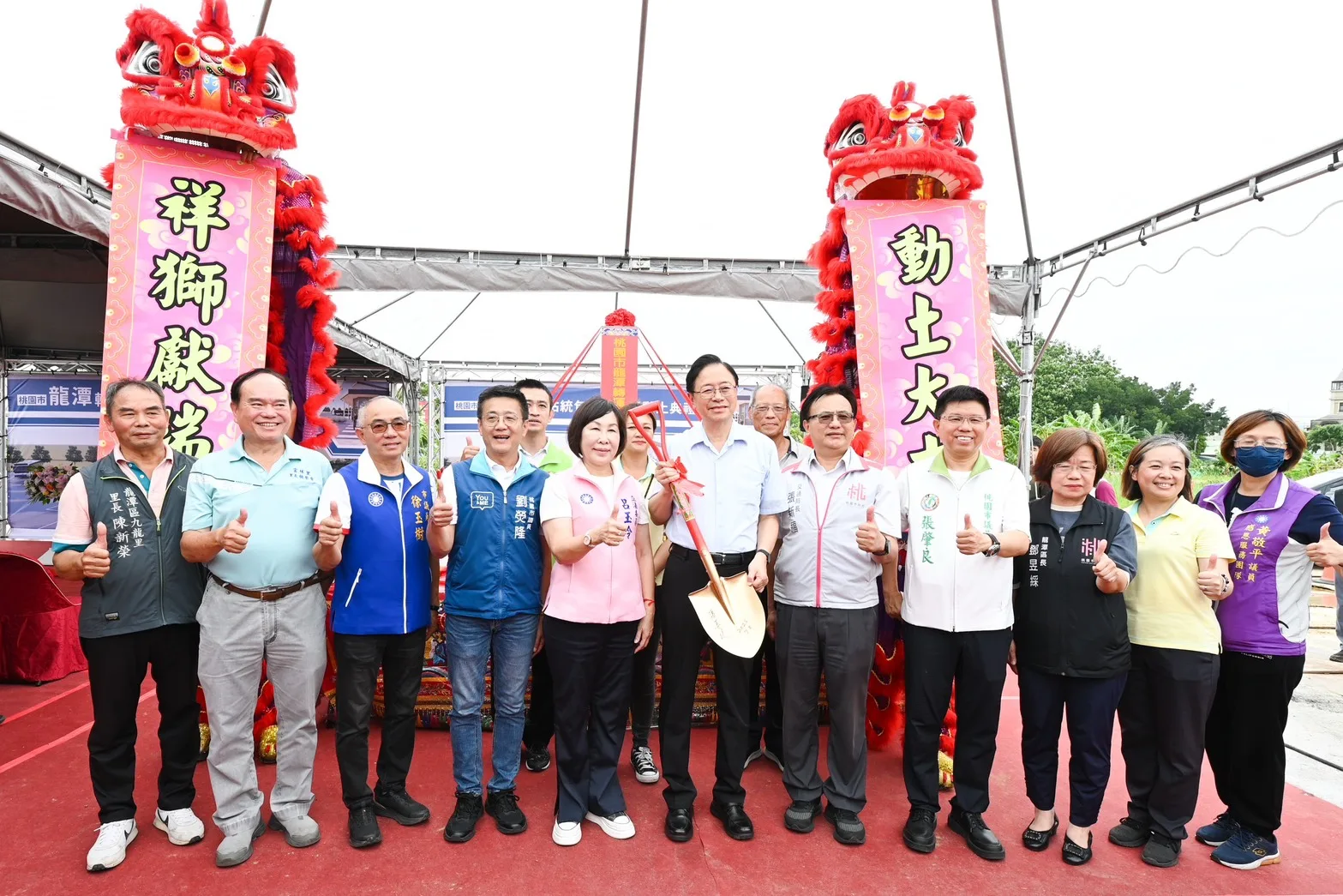 桃園市龍潭轉運站今天正式動工，預計明年10月啟用。桃園市政府提供