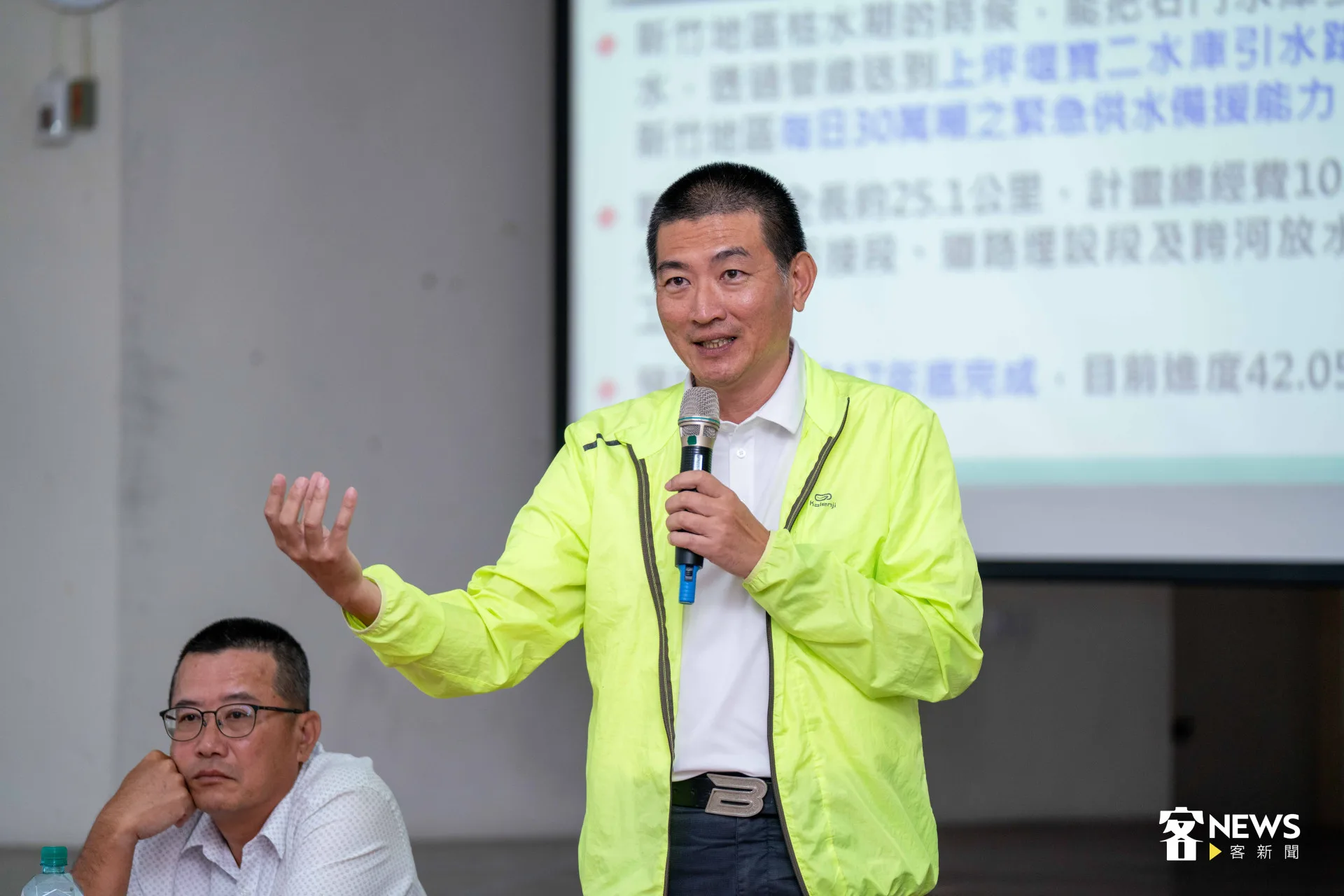 開發廠商代表蔡典霖說,4期開發原先設置每日的1500頓配水池,現在看來有餘裕。宋佩遙攝