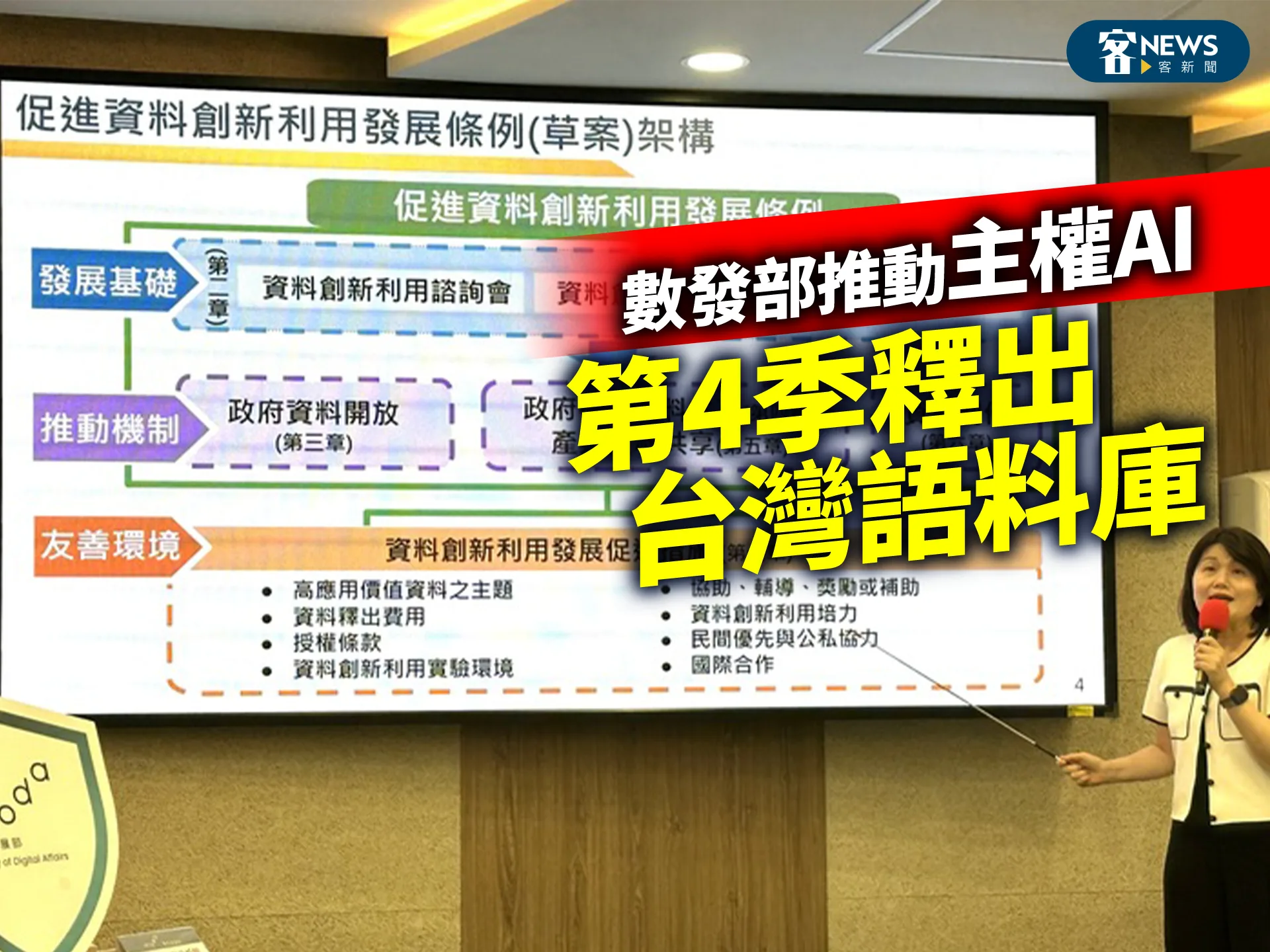 數發部推動主權AI　第4季釋出台灣語料庫