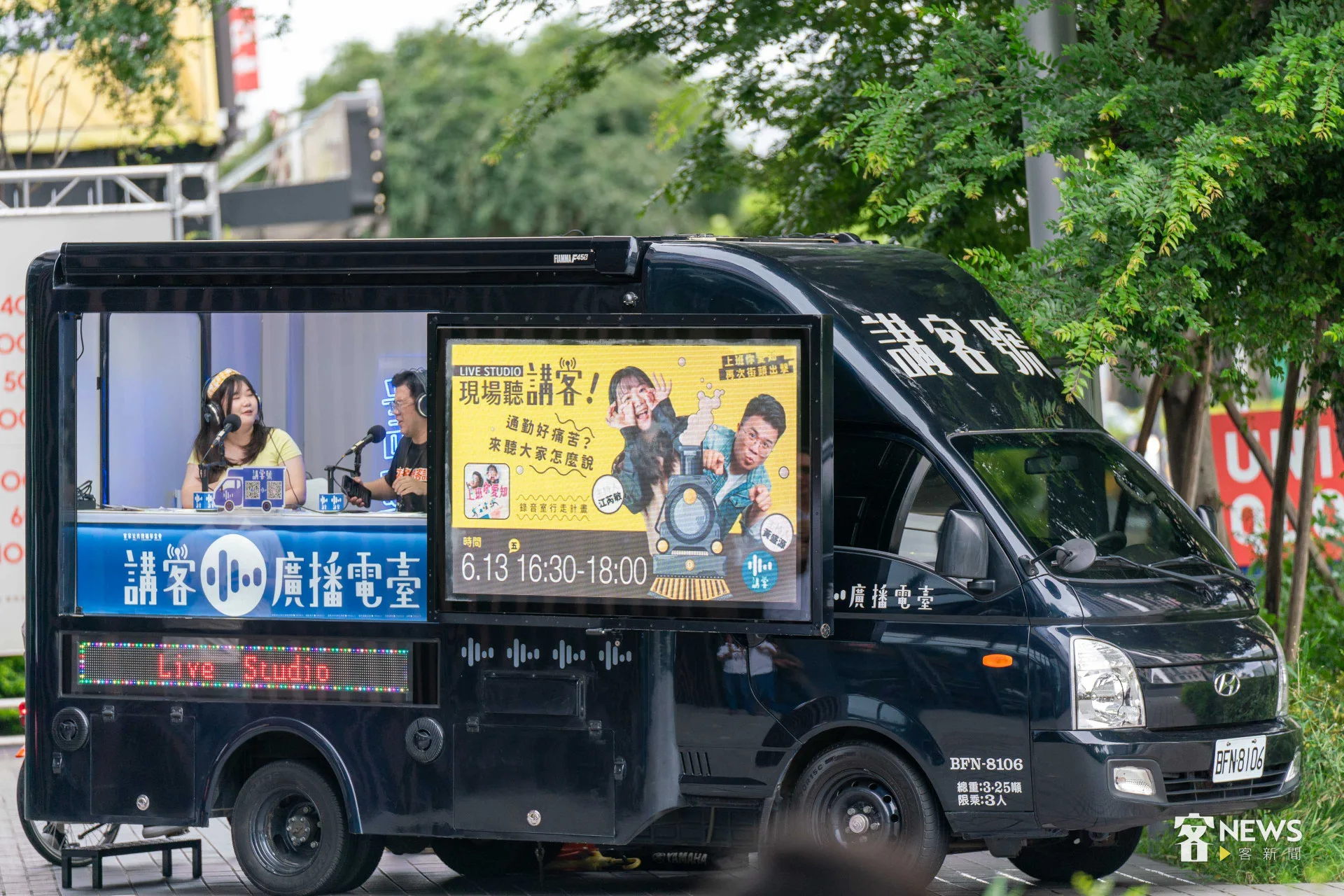 曾獲得金鐘獎肯定的5G行動直播車講客號。李台源攝(資料照)