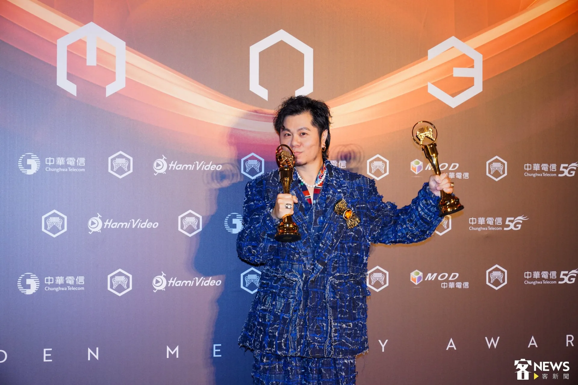 黃子軒以專輯《牛騷 New Soul》一舉奪下金曲獎最佳客語歌手、最佳客語專輯。朱愷元攝