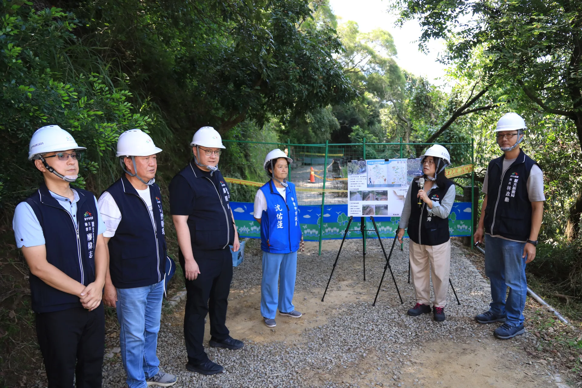 台中市政府今天(8日)現勘,宣布大坑風景區6條步道9日起重新開放。台中市政府提供