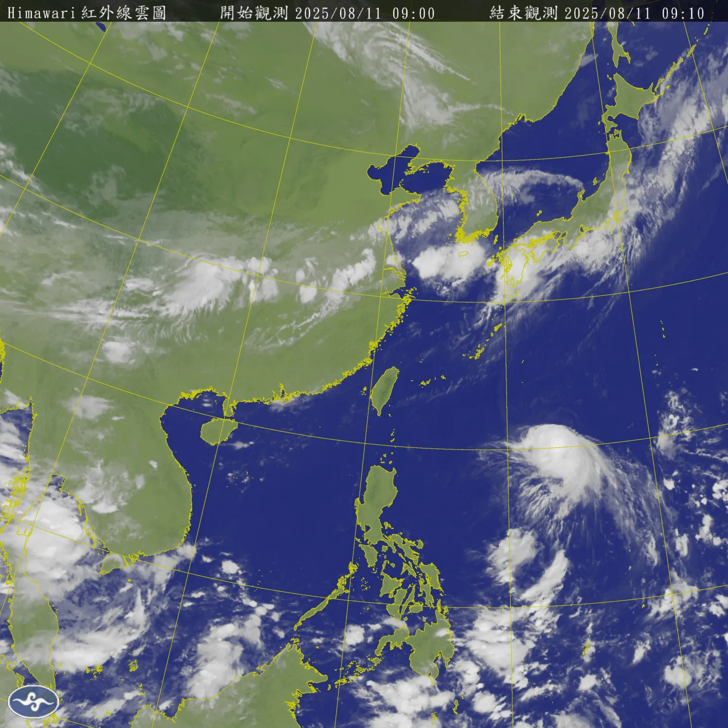 輕度颱風楊柳（PODUL），今天凌晨2時中心位於臺北東南東方1410公里處，向西前進，預測本週三至週四會影響臺灣。