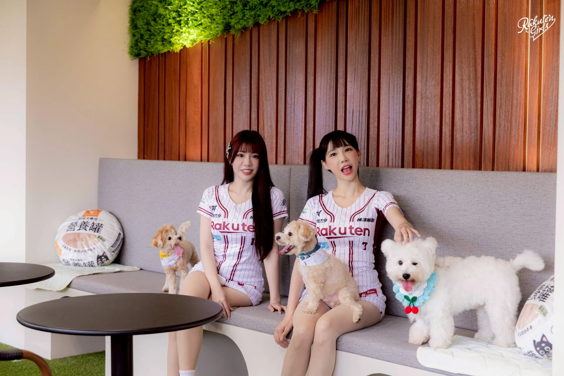 1樓室內區設有遮蔽設計、人工草皮與桌椅,是比賽間歇的放鬆好去處。翻攝自Rakuten Monkeys臉書粉絲專頁