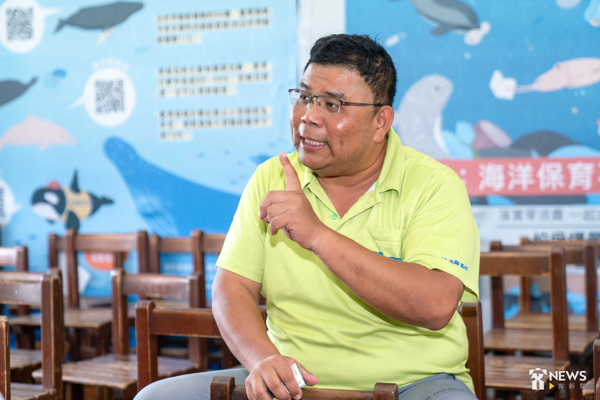 呂世明認為,既然有台語航班,為何不能有客語航班呢?李台源攝