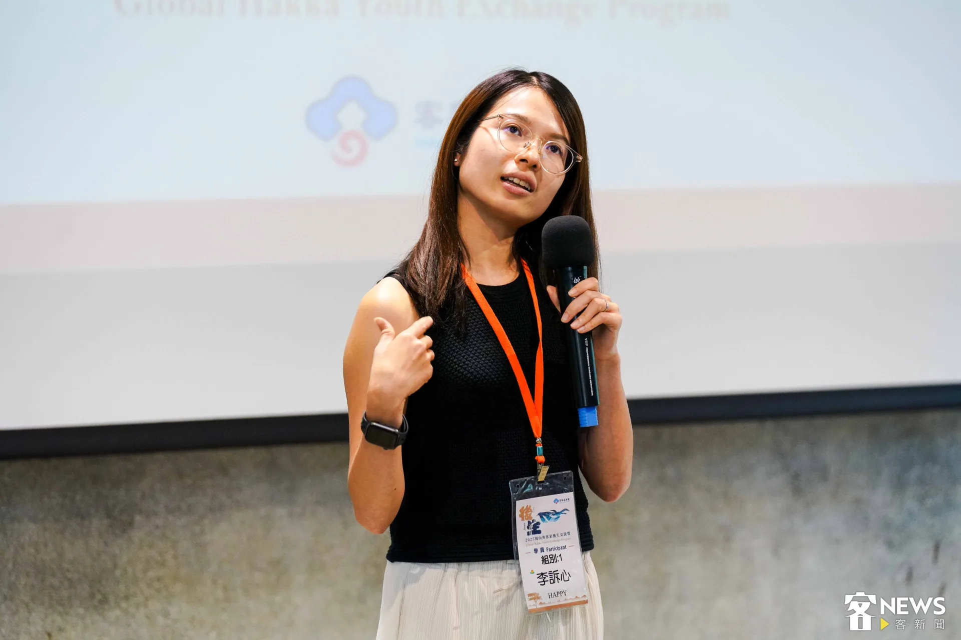李訴心表示，在營隊課程中，自己不斷地在想「客家是什麼文化？」。朱愷元攝
