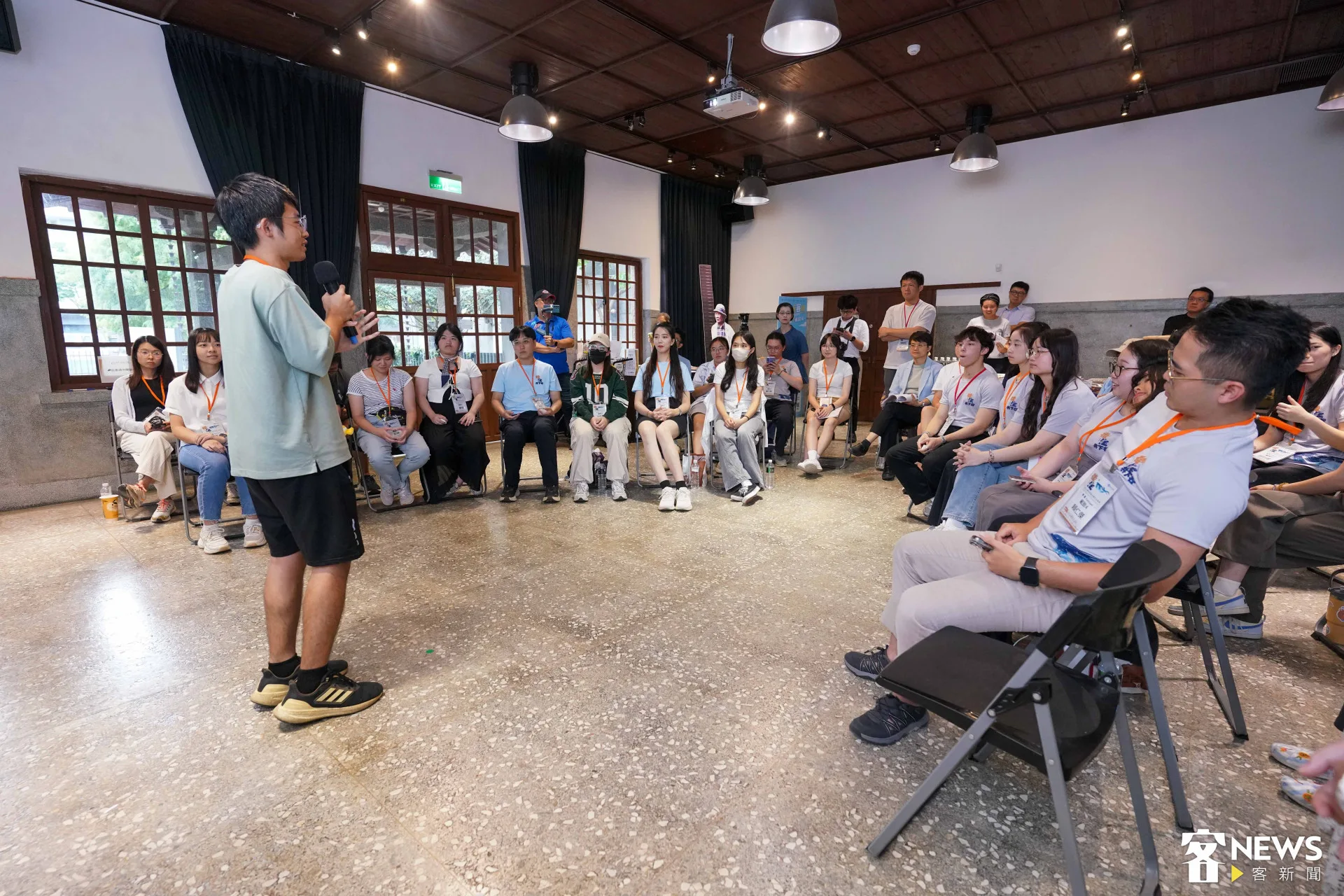 今(29日)於桃園龍潭的武德殿舉行成果交流會，客家後生分享成果。朱愷元攝