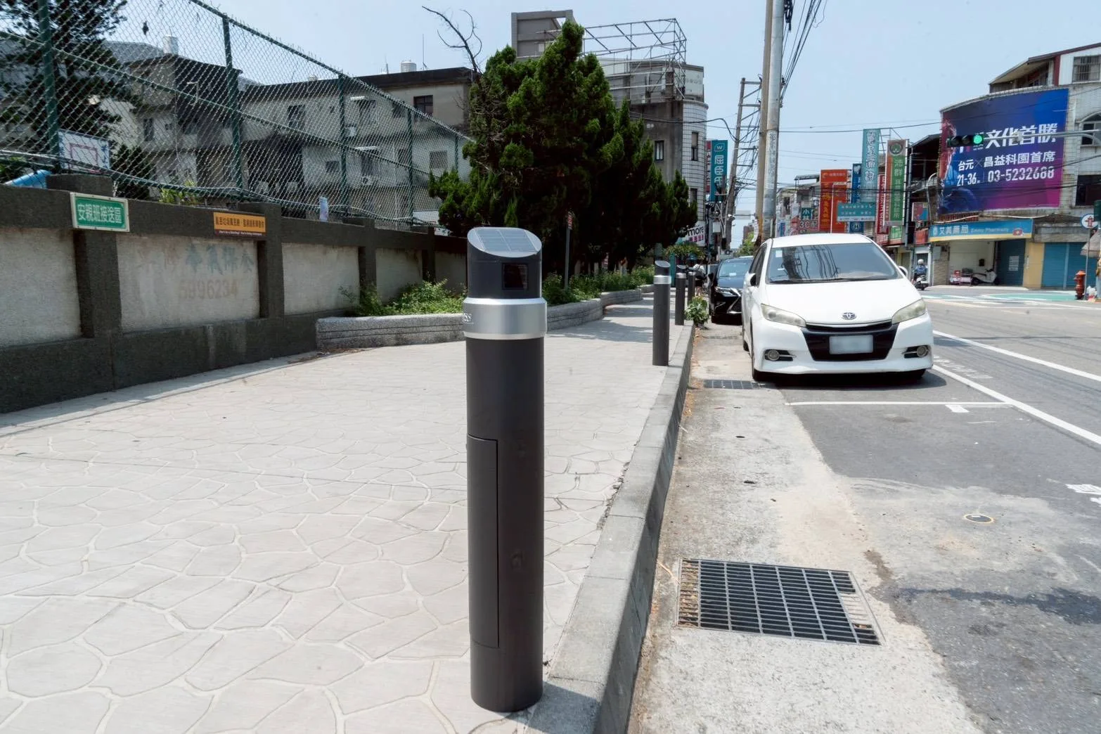 竹北市智慧停車柱9月1日啟用。竹北市公所提供