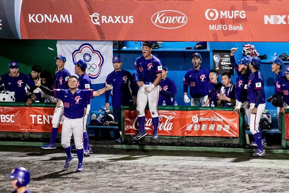 U18世界盃棒球賽台灣隊以預賽戰績4勝1敗，晉級超級循環賽。中華棒協提供