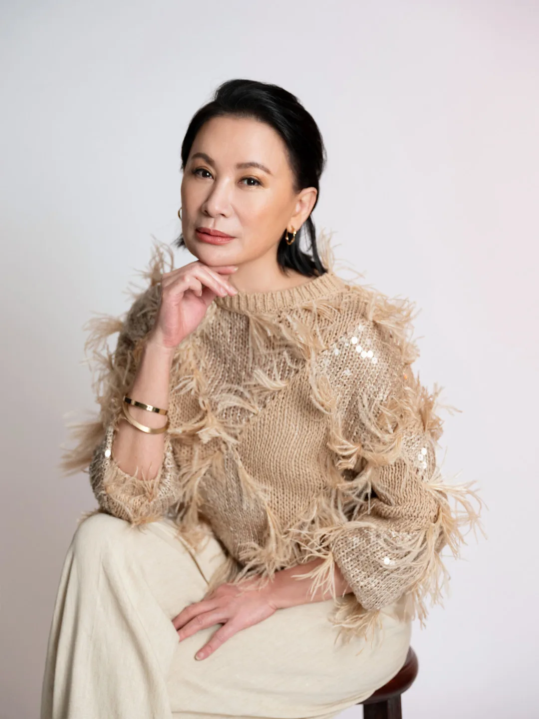 首位以女性身分獲得金鐘獎戲劇節目男主角獎的演員陳亞蘭將參與國慶總統府光雕。文總提供