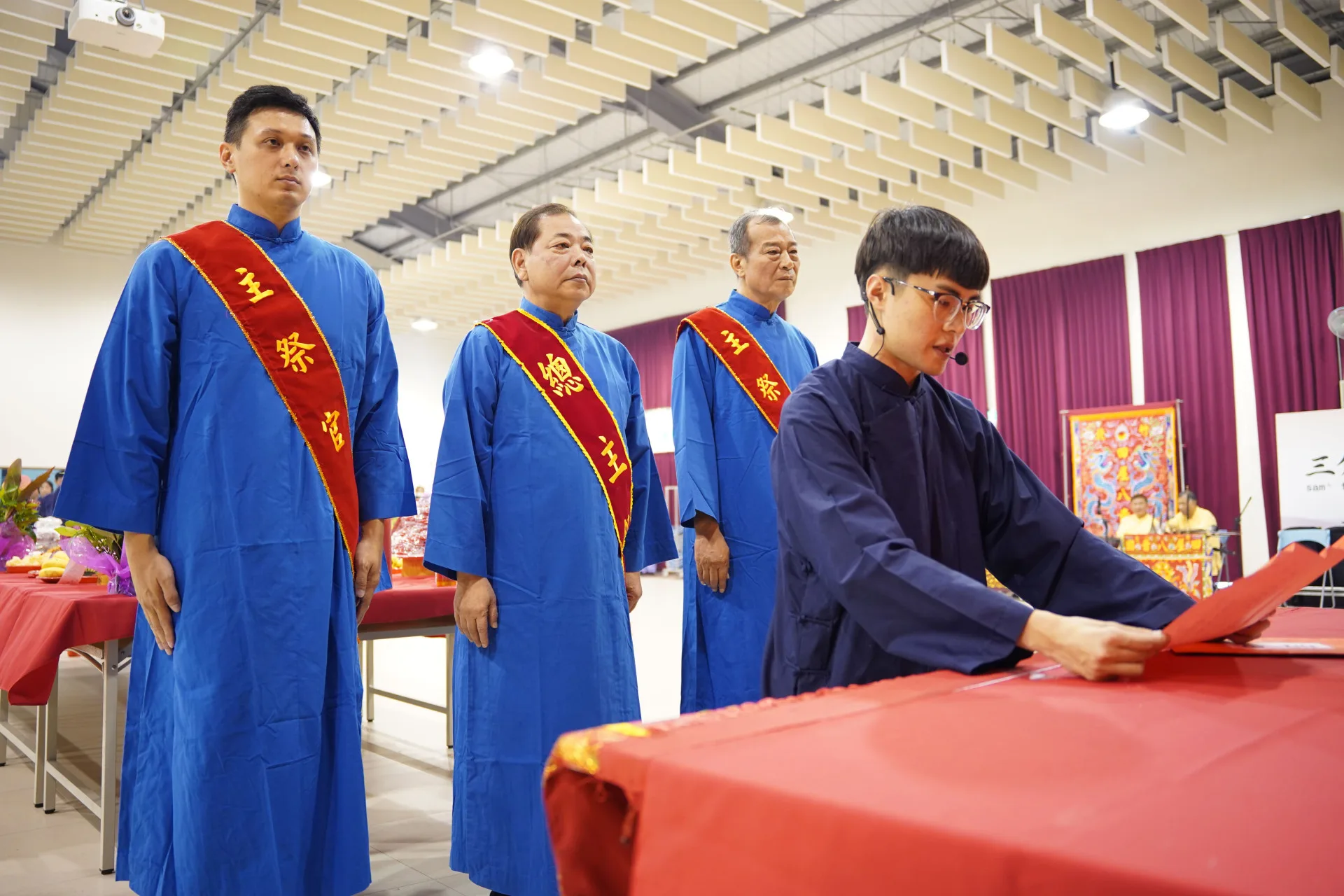 今年祭孔大典在新埔舉辦，全程使用客語宣讀祝文。新竹縣政府提供