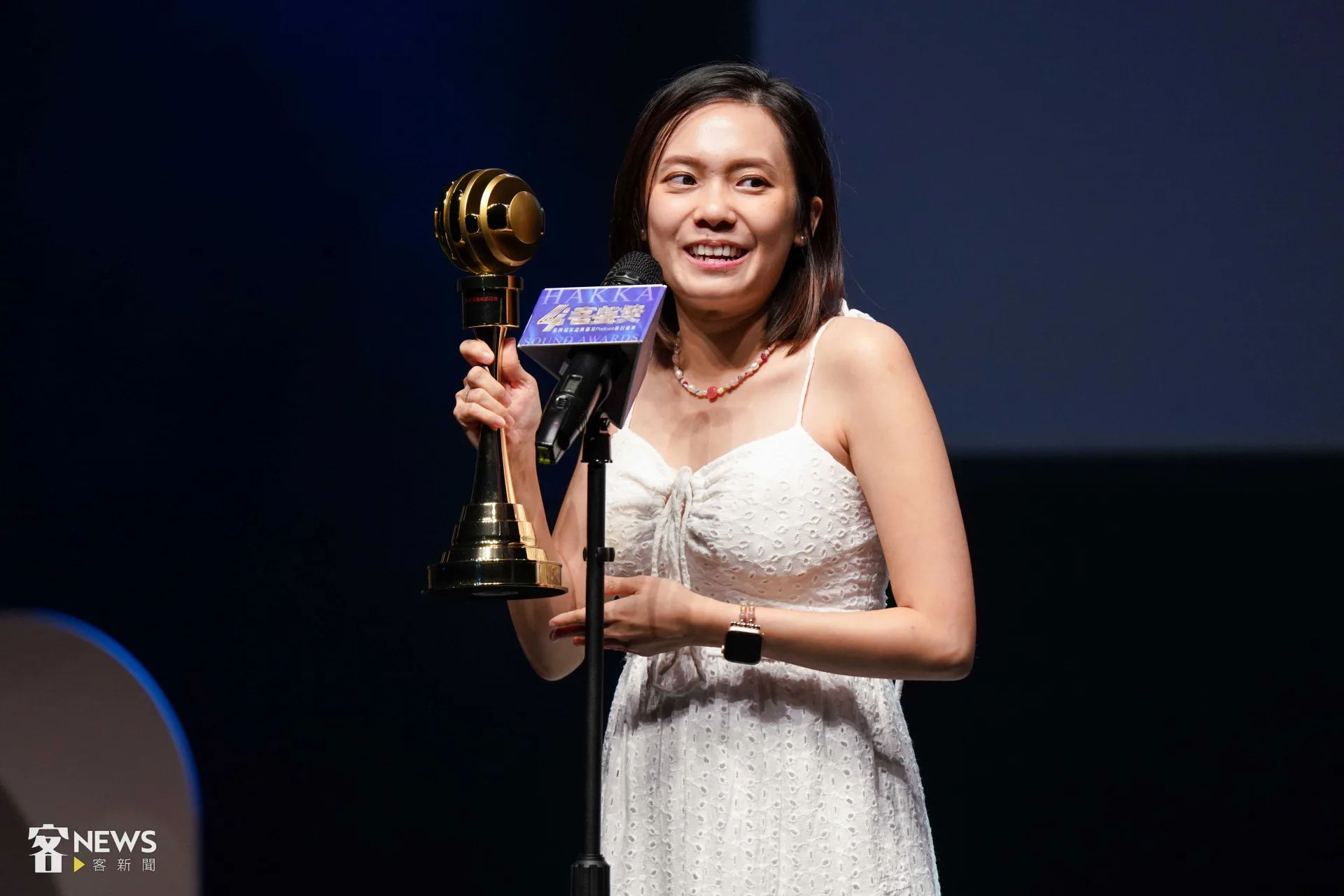 曾止妤說，對他而言，從廣播跨入Podcast是全新世界，很高興能被肯定。李台源攝