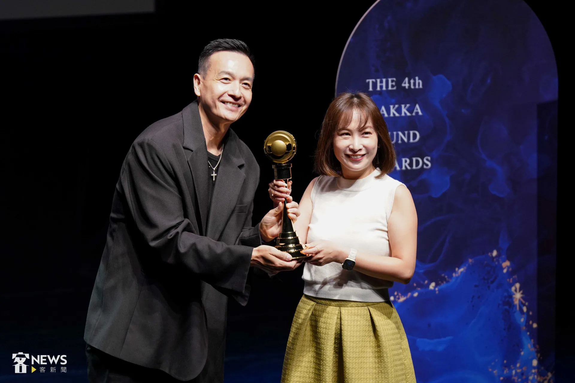 客聲獎Podcast組知識教育節目獎頒予何欣俞的《日語跟我學》。李台源攝