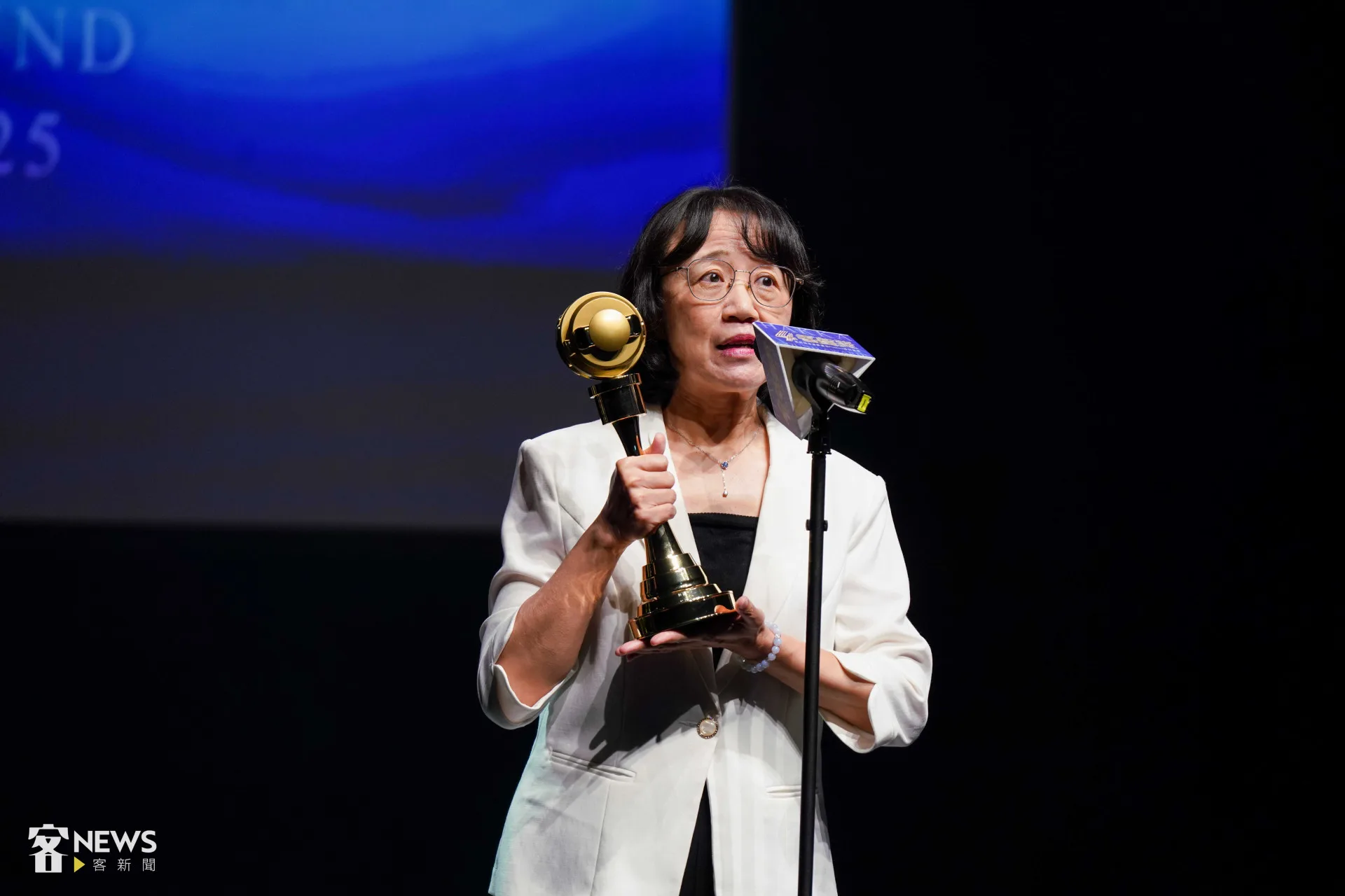 主持人李文玫（圖）與陳佾玄的《性別警暴器》榮獲客聲獎Podcast組社會關懷節目獎。李台源攝