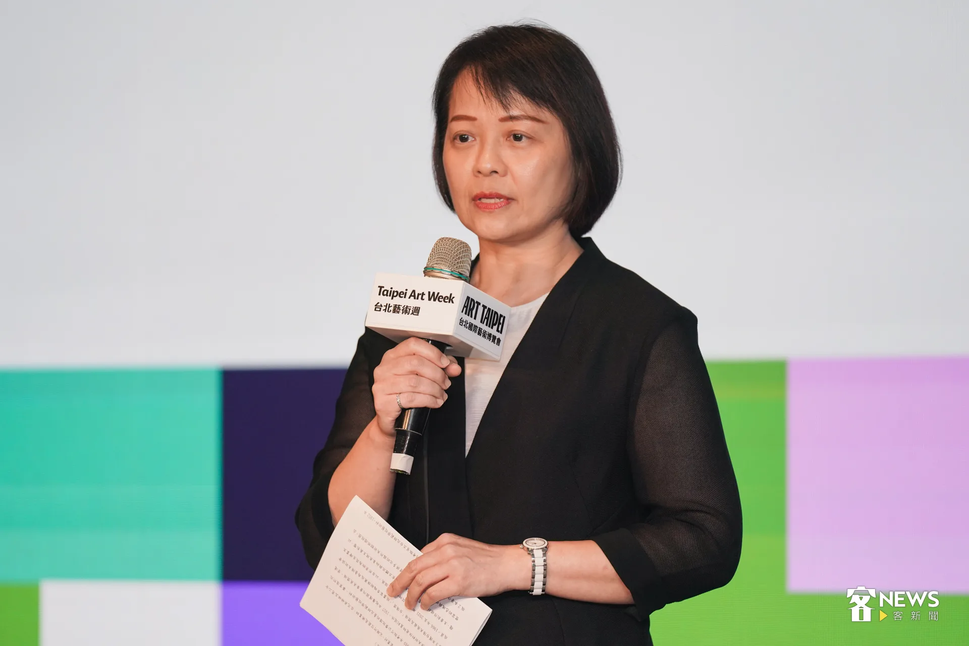 客家委員會主任秘書廖育珮分享,有許多優秀的藝術家來自客家族群。洪藝晅攝