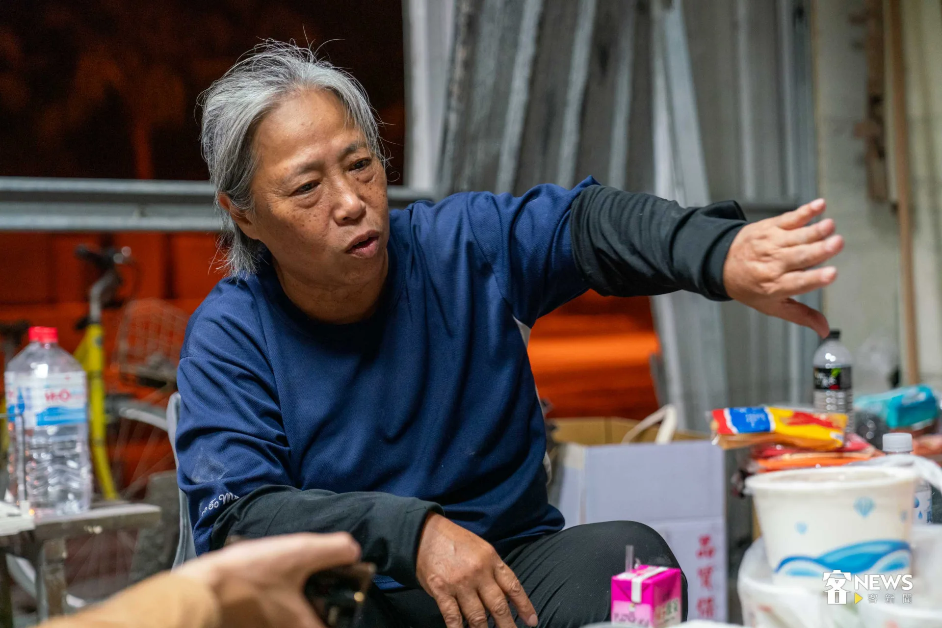 馮先鳳說,有志工打掃完後向他們相認:「我是你們的客人」讓兩人驚喜又感動。范修語攝