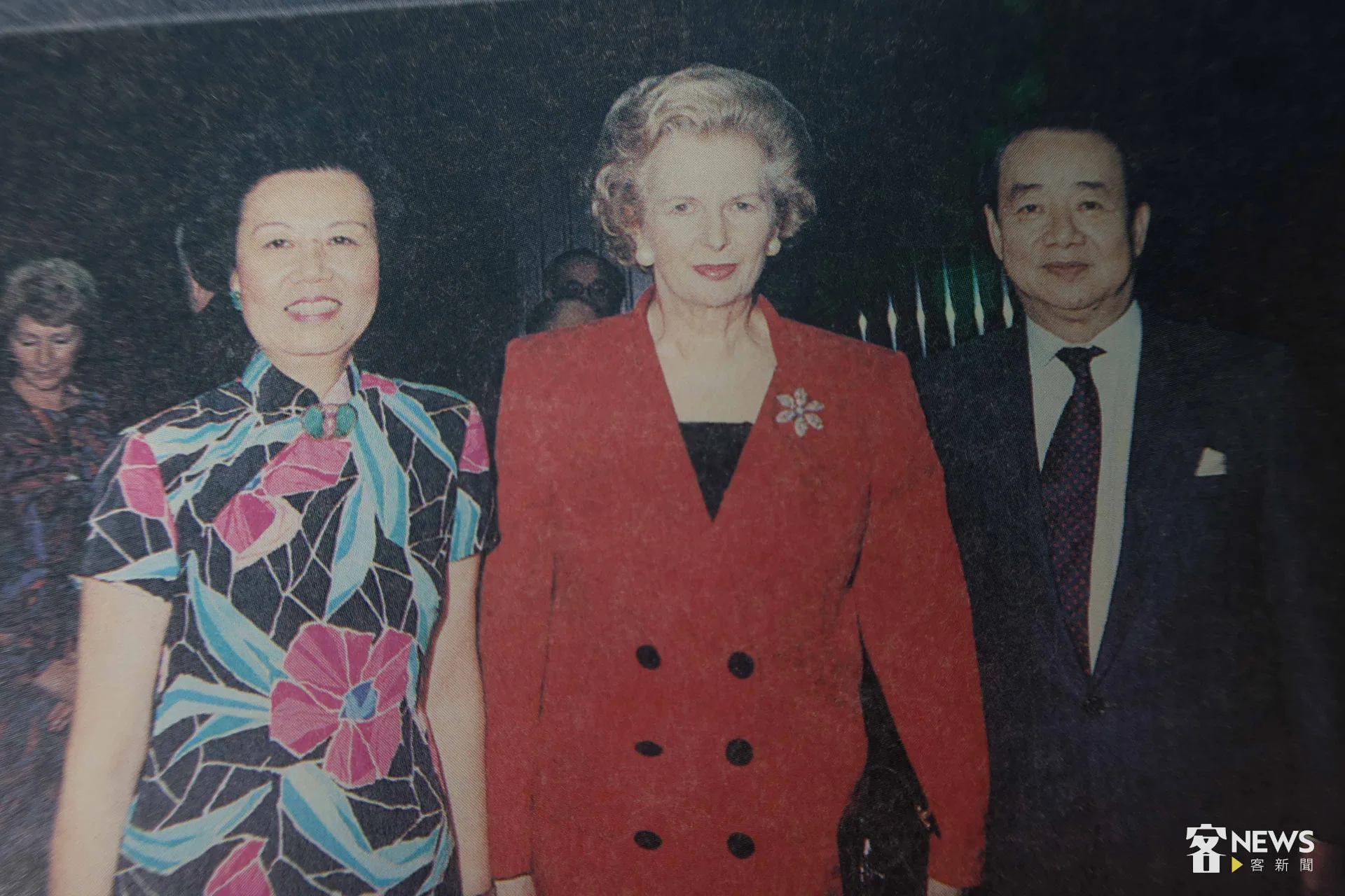 房金炎擔任駐英代表時,夫婦晉見英國首相柴契爾夫人。房徐蕙英提供