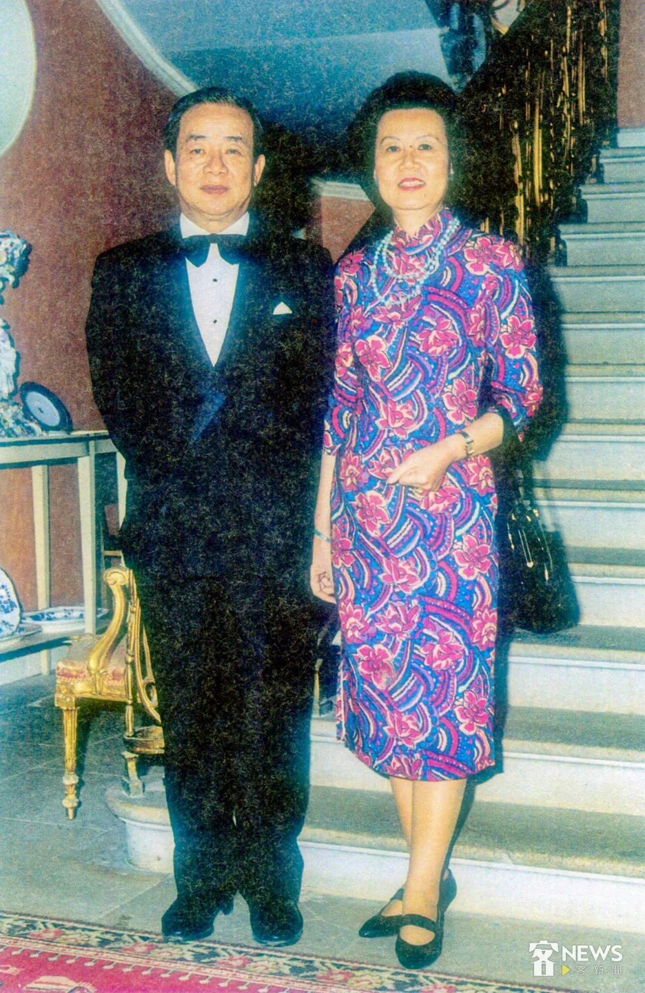 房金炎是我國首位台籍駐外大使,圖為他與夫人房徐蕙英合影。房徐蕙英提供
