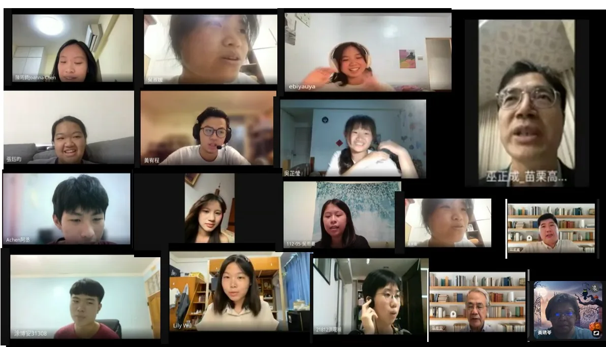 苗栗高中校方日前舉辦行前會議，在校長巫正成主持下，邀請國立陽明交通大學榮譽教授張維安，以及客家委員會副主委邱星崴提供學生專業學術意見。黃秀玲提供