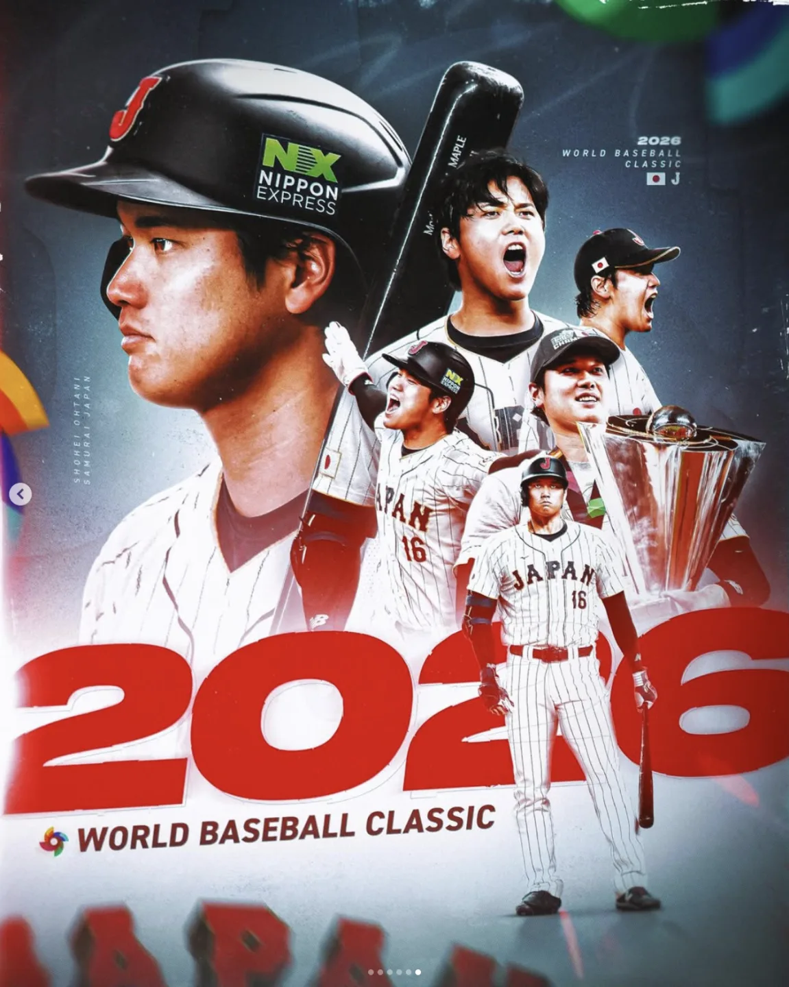 MLB球星大谷翔平（Shohei Ohtani）正式確認參加明（2026）年的世界棒球經典賽（WBC）。翻攝自 Shohei Ohtani IG
