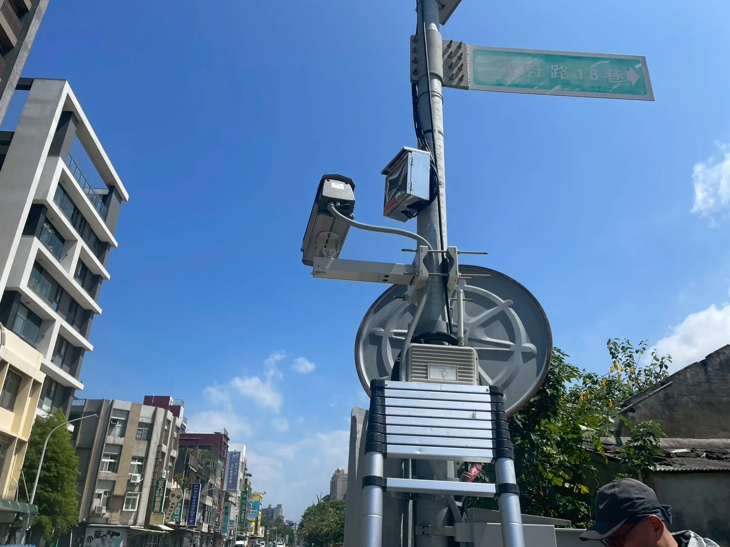 文教區固定式車牌辨識設備照片。竹市府提供