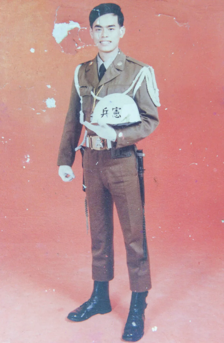 林子淵服憲兵役時的英姿。楊國鑫提供