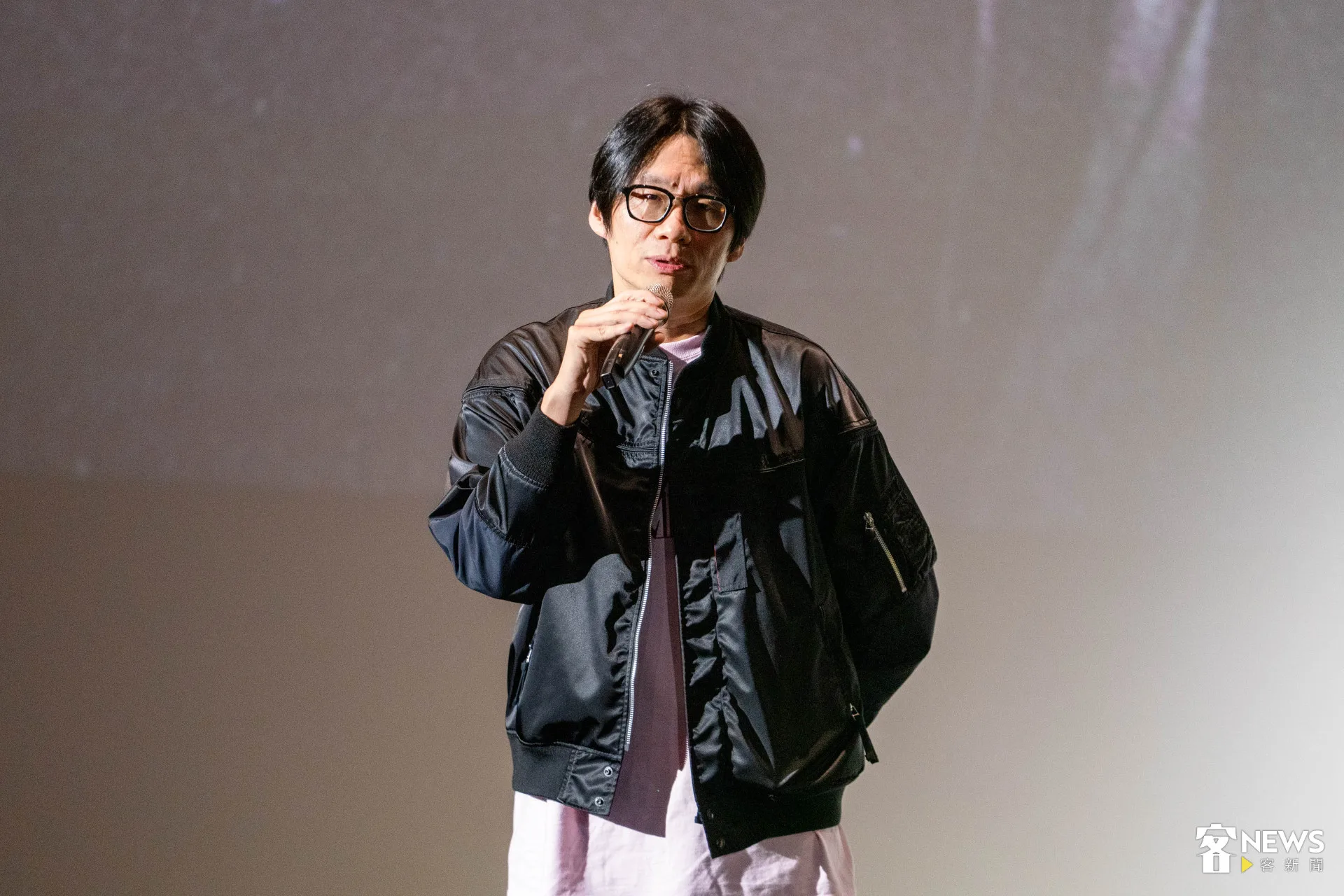 導演鄭乃方在試映會分享，韓國跆拳道角色的歷史背景。范修語攝