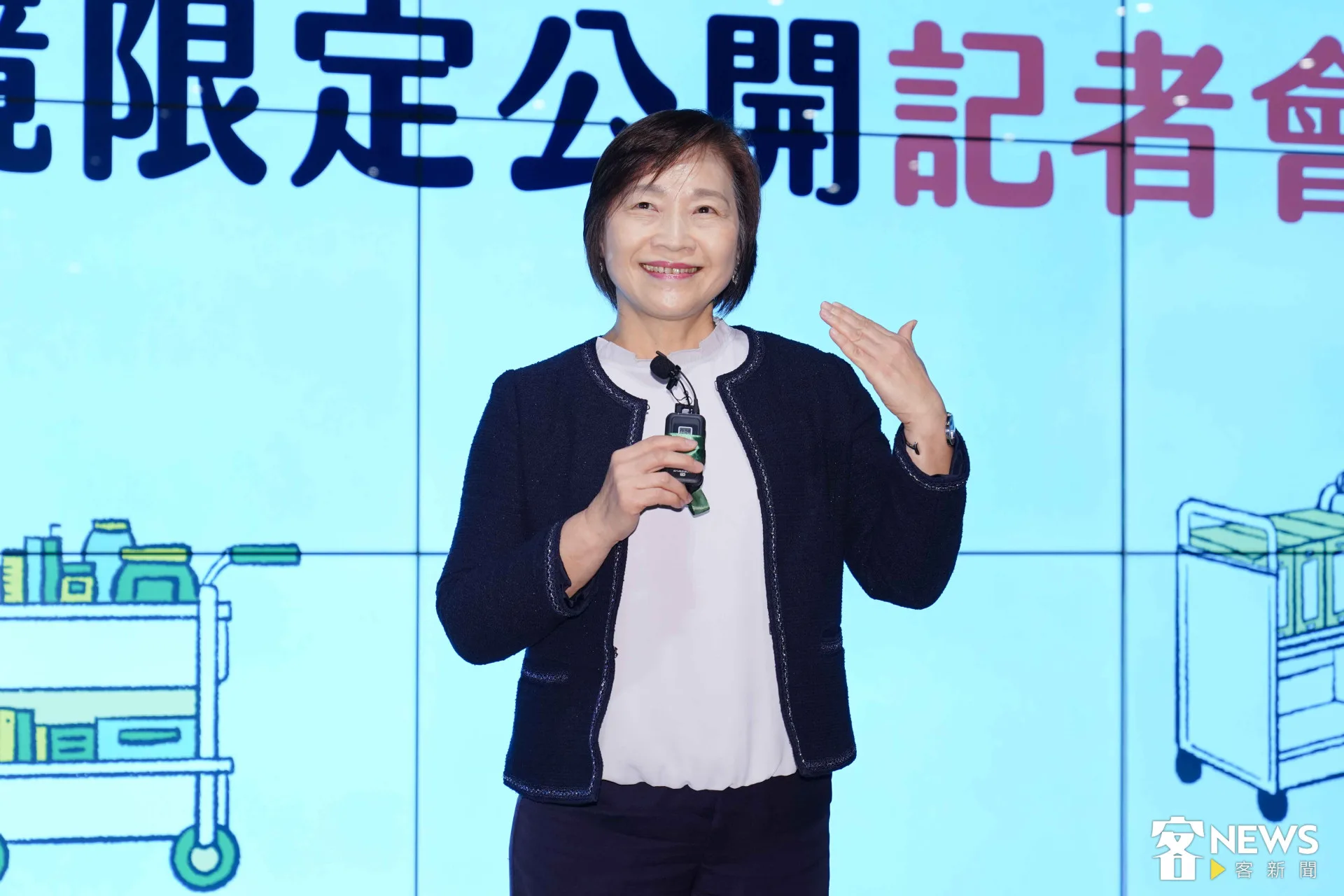 國家發展委員會檔案管理局局長林秋燕表示,希望透過這次開箱,讓大眾知道國家檔案館的重要性和幕後祕辛。朱愷元攝