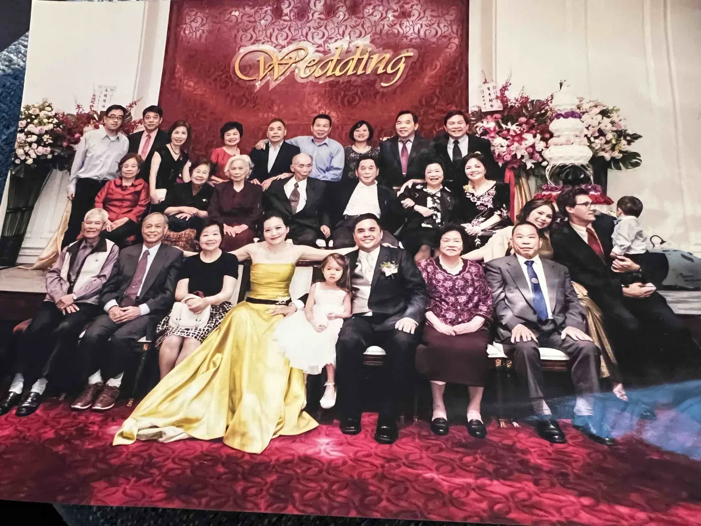 張永西為女兒在101舉辦婚禮,所有兄弟姐妹都參與了。張永西提供