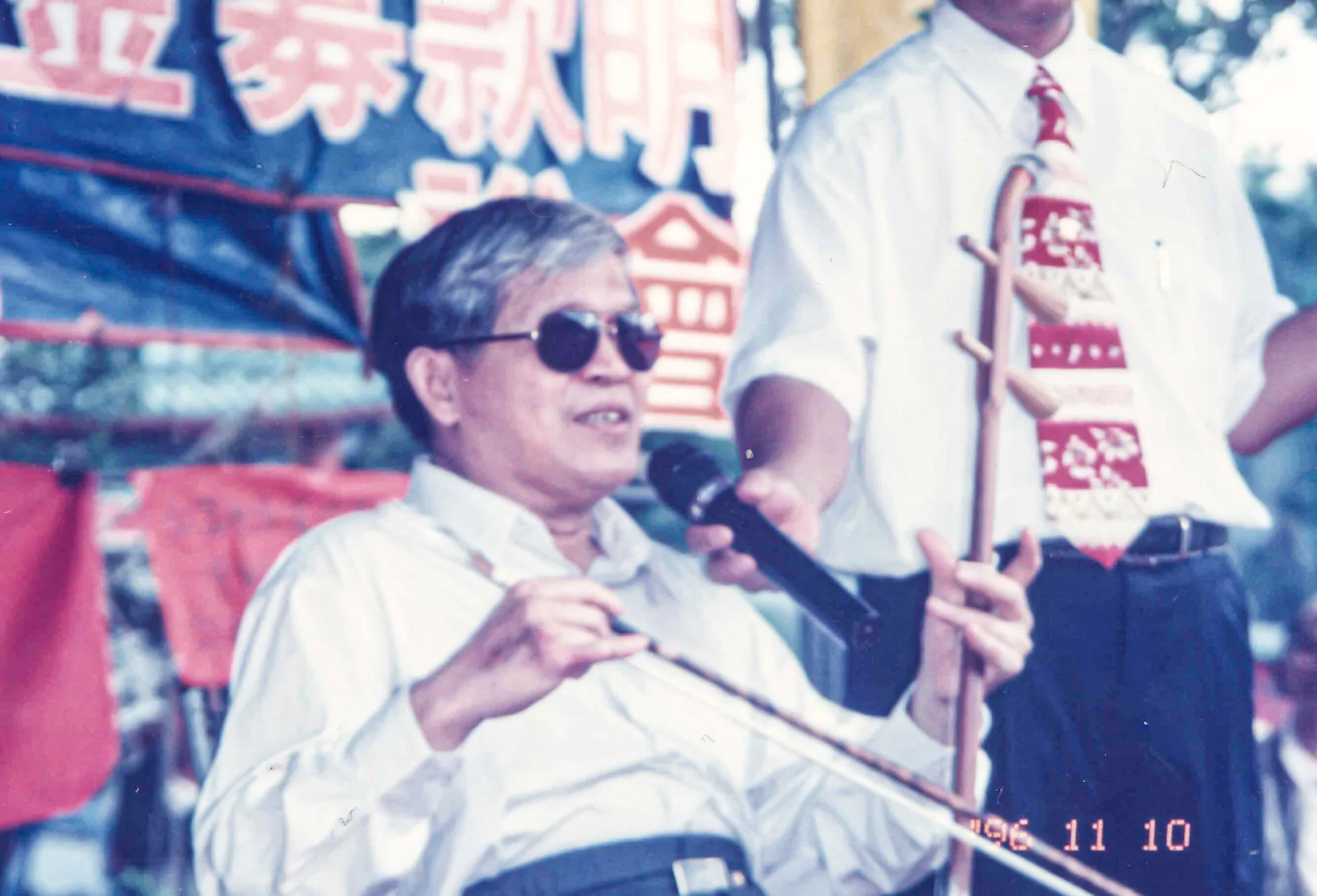 徐木珍唱出客家人的心聲。1996，竹東，楊國鑫攝