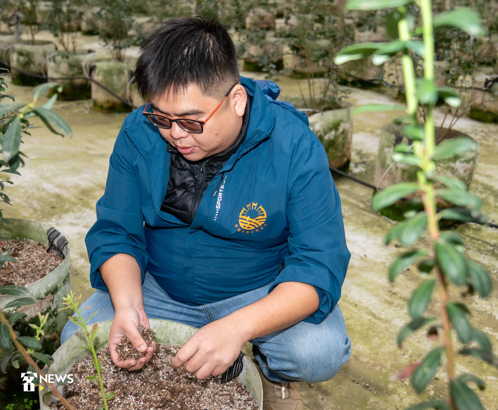 苗栗永續莓果合作社代理主席彭彥豪，返鄉以友善方法種植藍莓。資料照，李宥妍攝