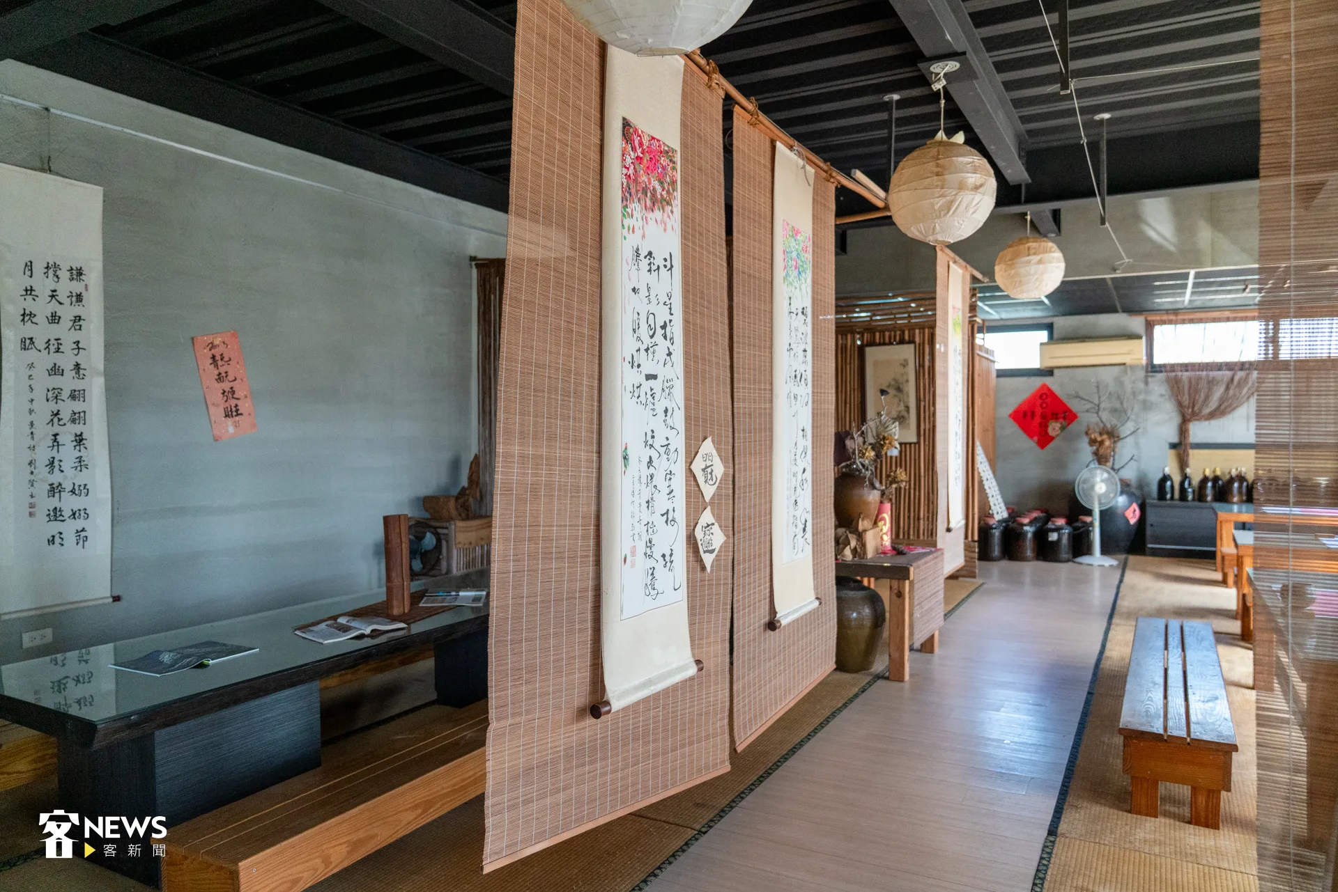 餐廳的建築設計完全出自彭美容親自構思,地下還特別打造恆溫的釀醋空間。洪藝晅攝