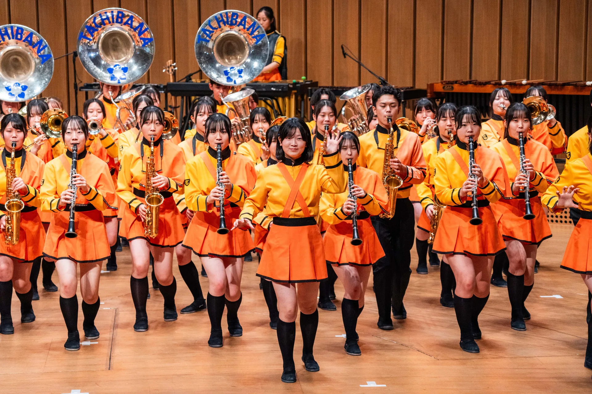 徐懷鈺Yuki與京都橘高校吹奏樂部共同詮釋經典歌曲〈怪獸〉。文總提供