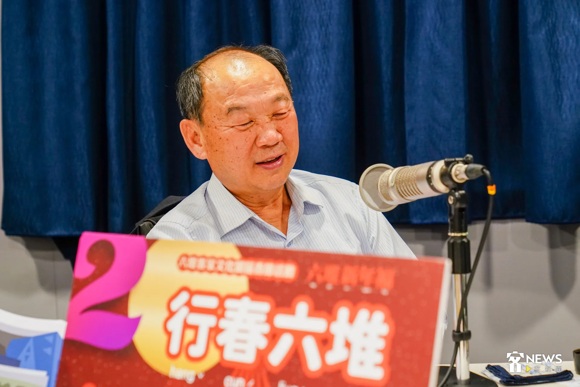 謝勝信期盼能讓遊客更便利直達園區，不僅把客家產品帶出去，也吸引更多人走進園區、認識客家文化。洪藝晅攝