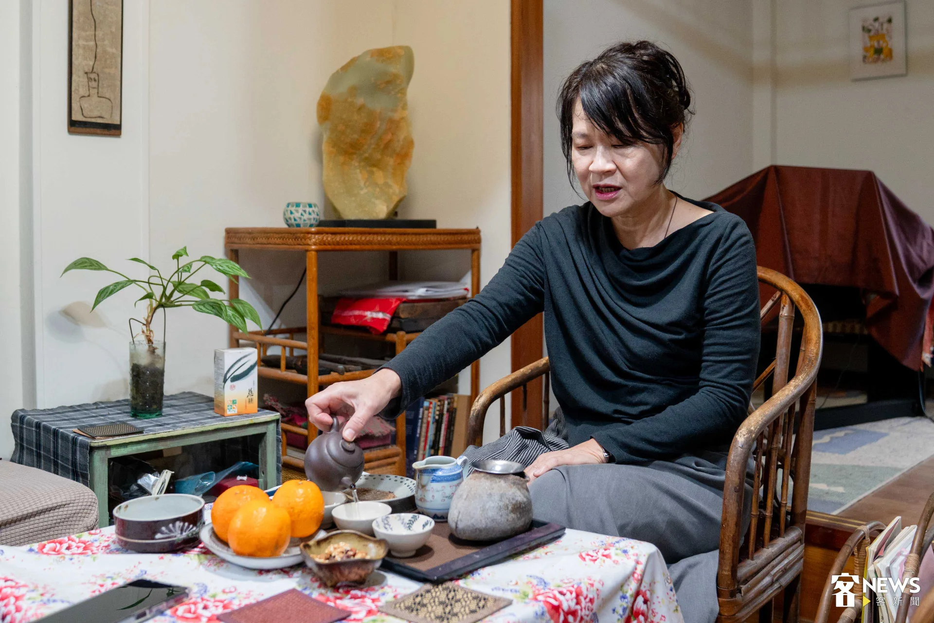 位在碧潭附近的工作室,是羅思容音樂創作與冥想思考的秘密基地。范修語攝
