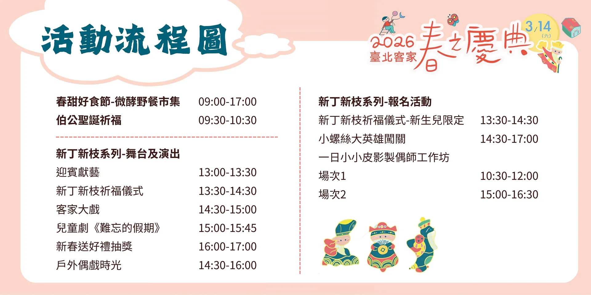 2026台北客家春之慶典流程圖。北市客基會提供