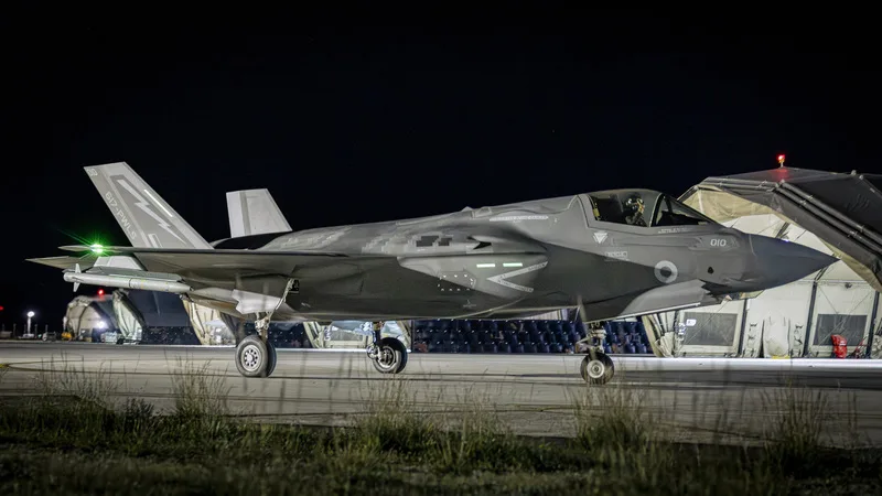 英國第5代戰機F-35在中東地區執行任務，以維護英國軍民利益，並落實對區域夥伴的防衛承諾。（英國國防部提供）