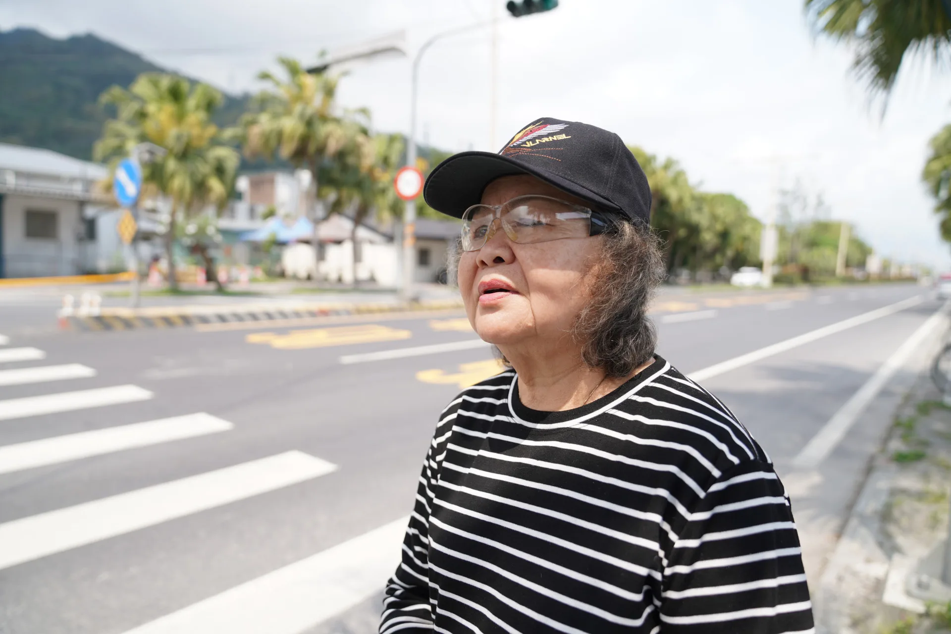 開理髮店的徐長妹說孫子也是自由車手,此次是第一次現場應援。蔡依璇攝