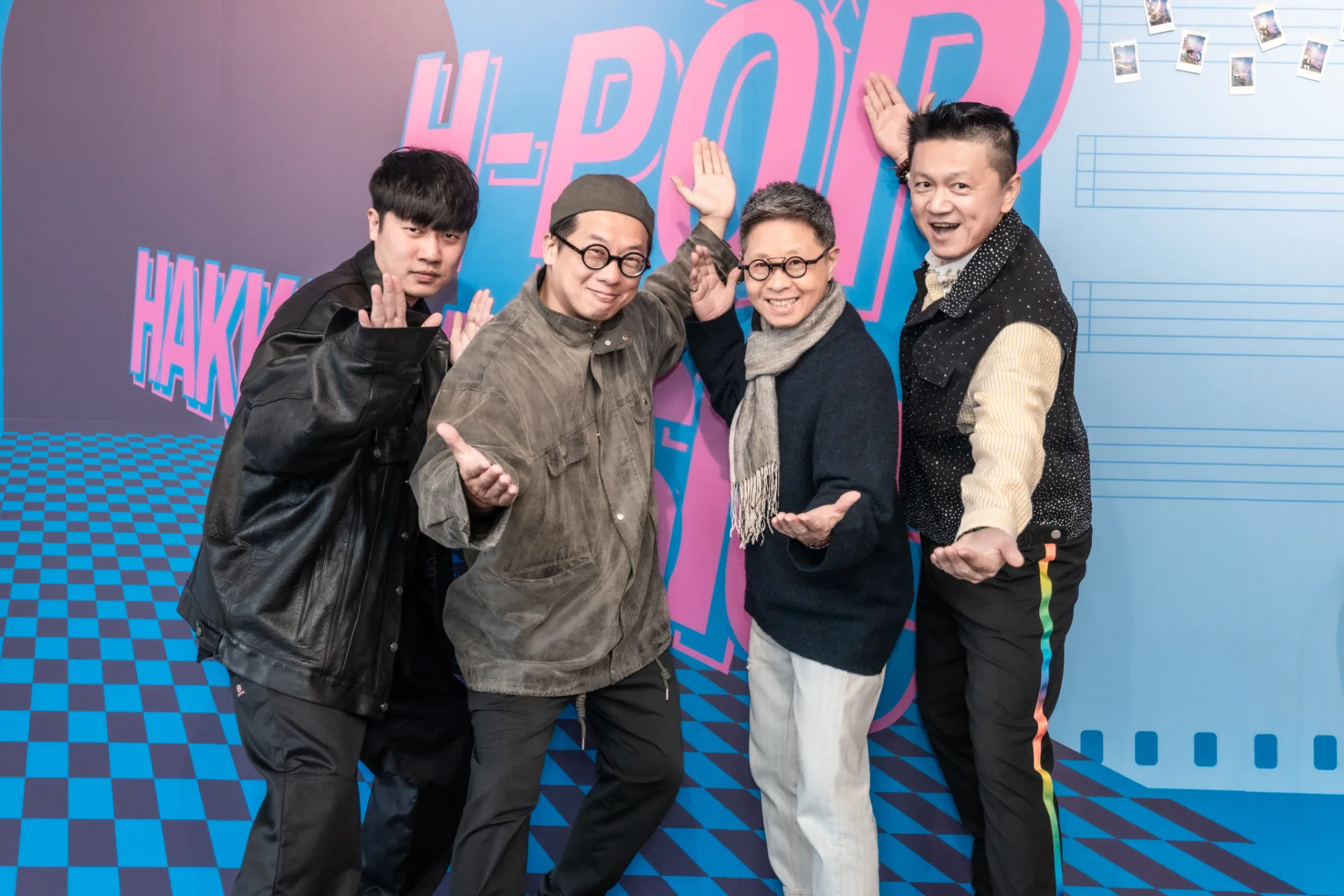 左起彭柏邑、柯智豪、丁曉雯、袁永興出席客家流行音樂座談交流會。新視紀整合行銷