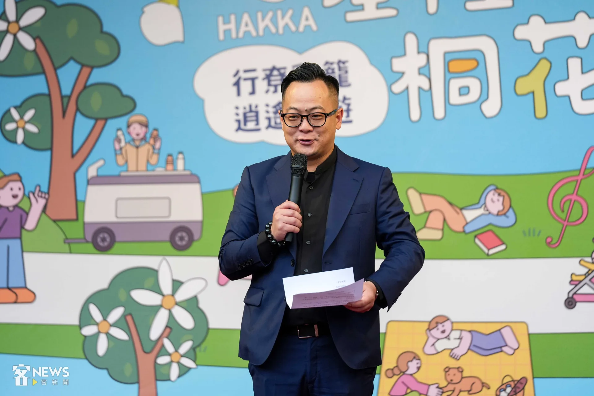 基隆市議長童子瑋母親是客家人,他說客家文化是他熟悉不過的日常。李台源攝