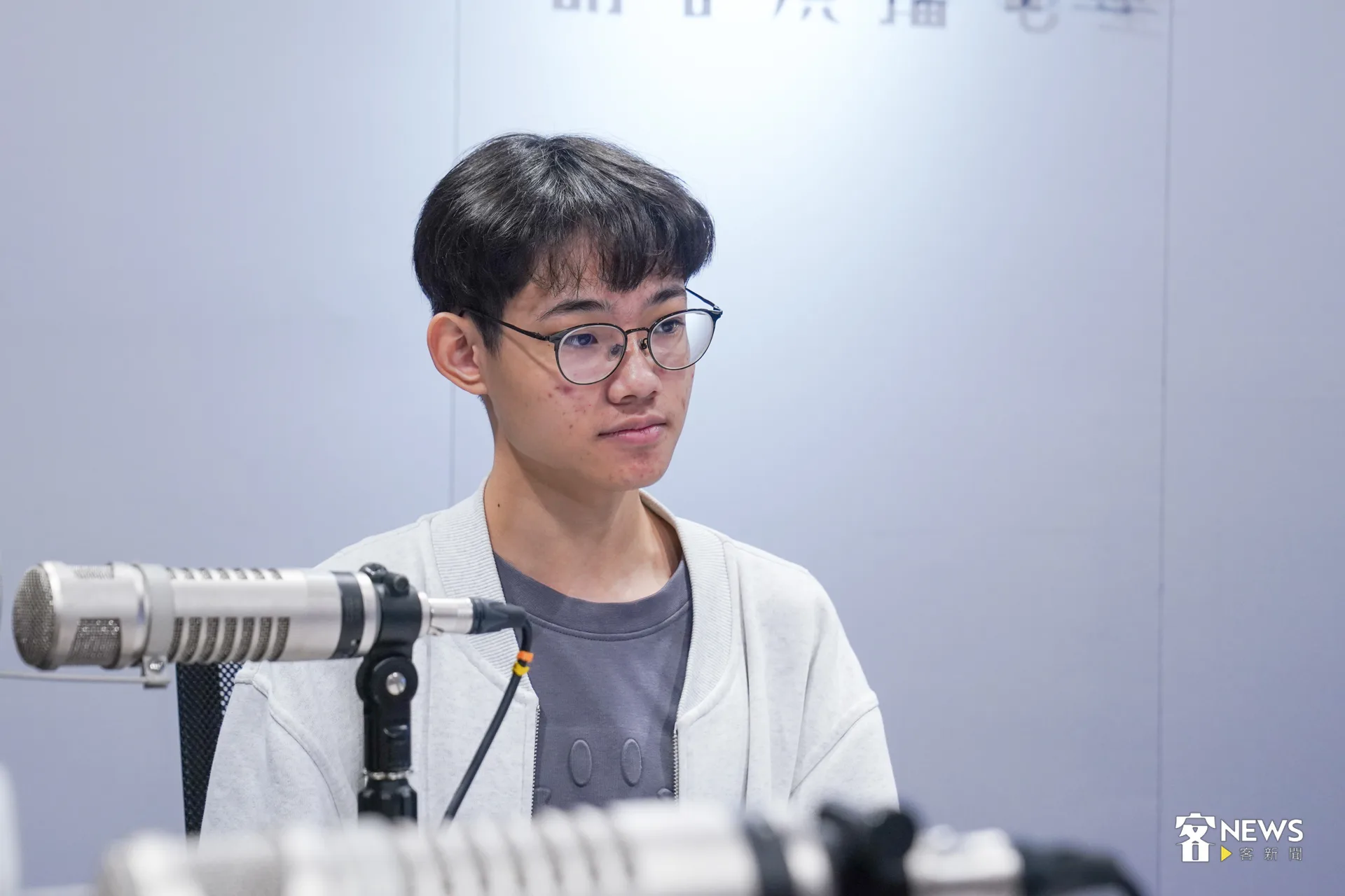 飾演「天公爺」，同樣一年級的邱子碩表示，有了短劇舞台的機會，對於說出口更有自信。洪藝晅攝