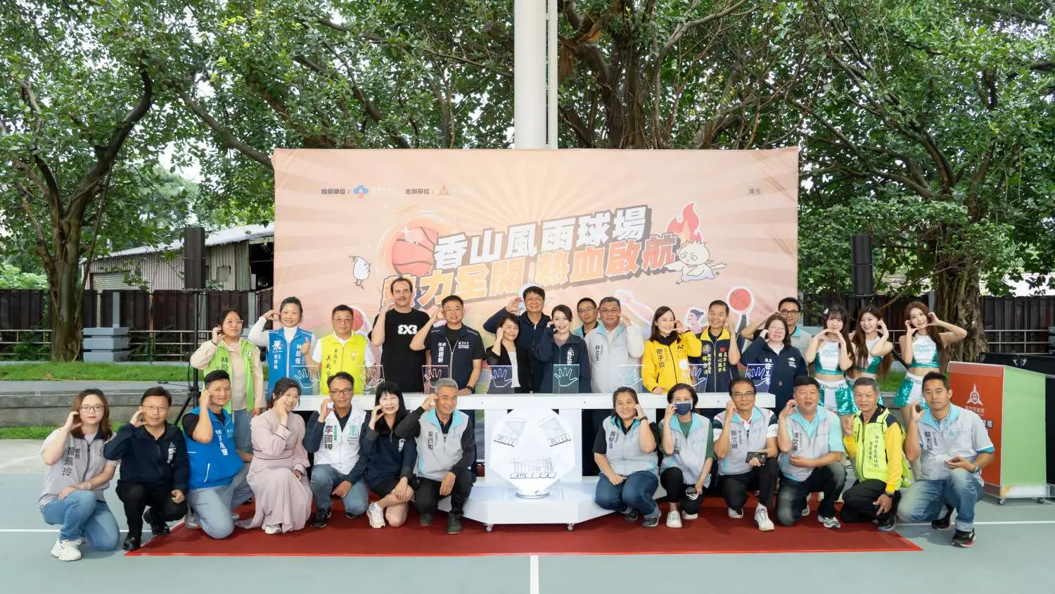 香山綜合運動場風雨球場今日啟用。新竹市政府提供