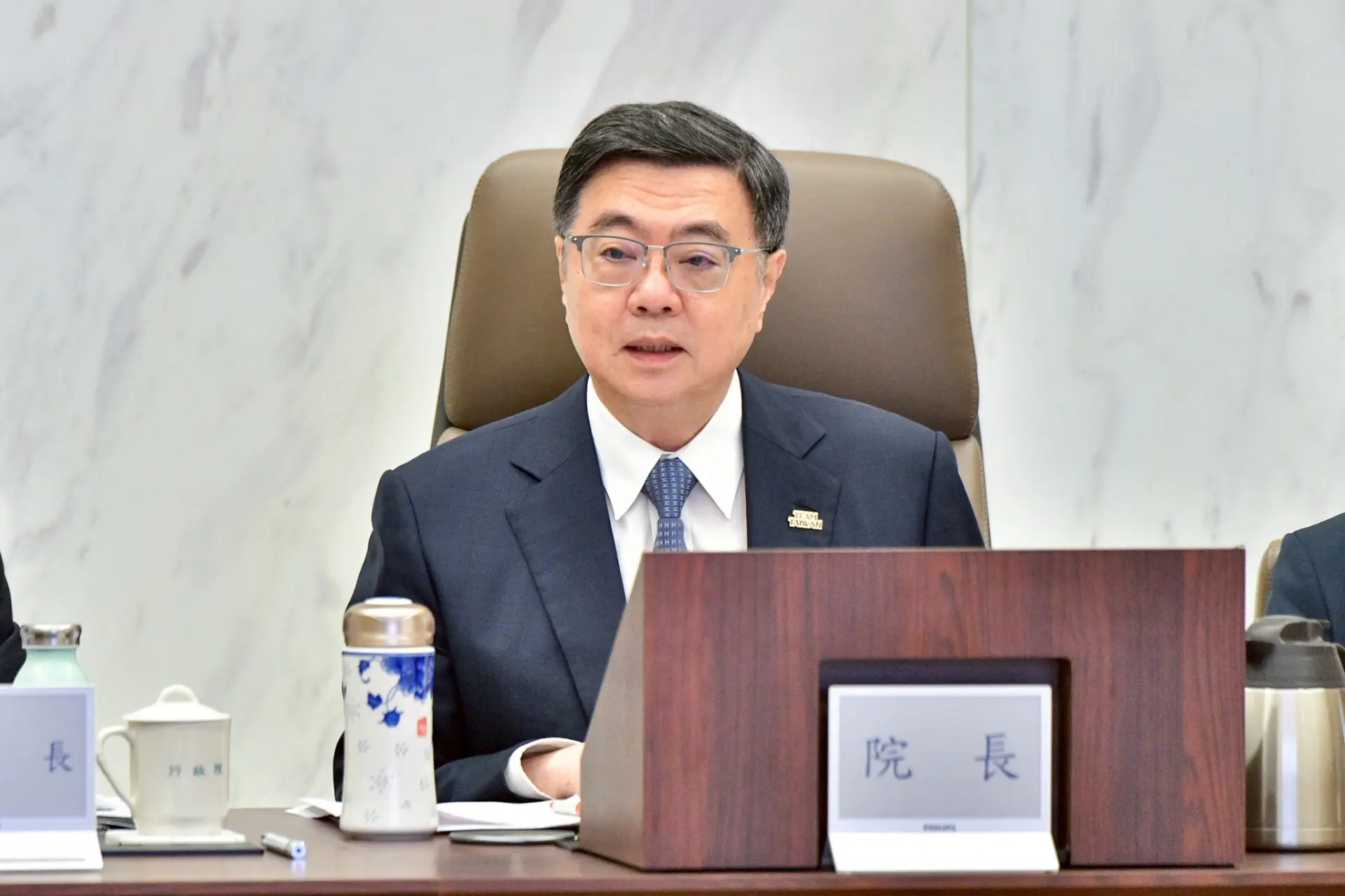 行政院長卓榮泰昨（14）日於行政院會聽取國防部「國防特別預算未通過案項及其影響」報告。行政院提供